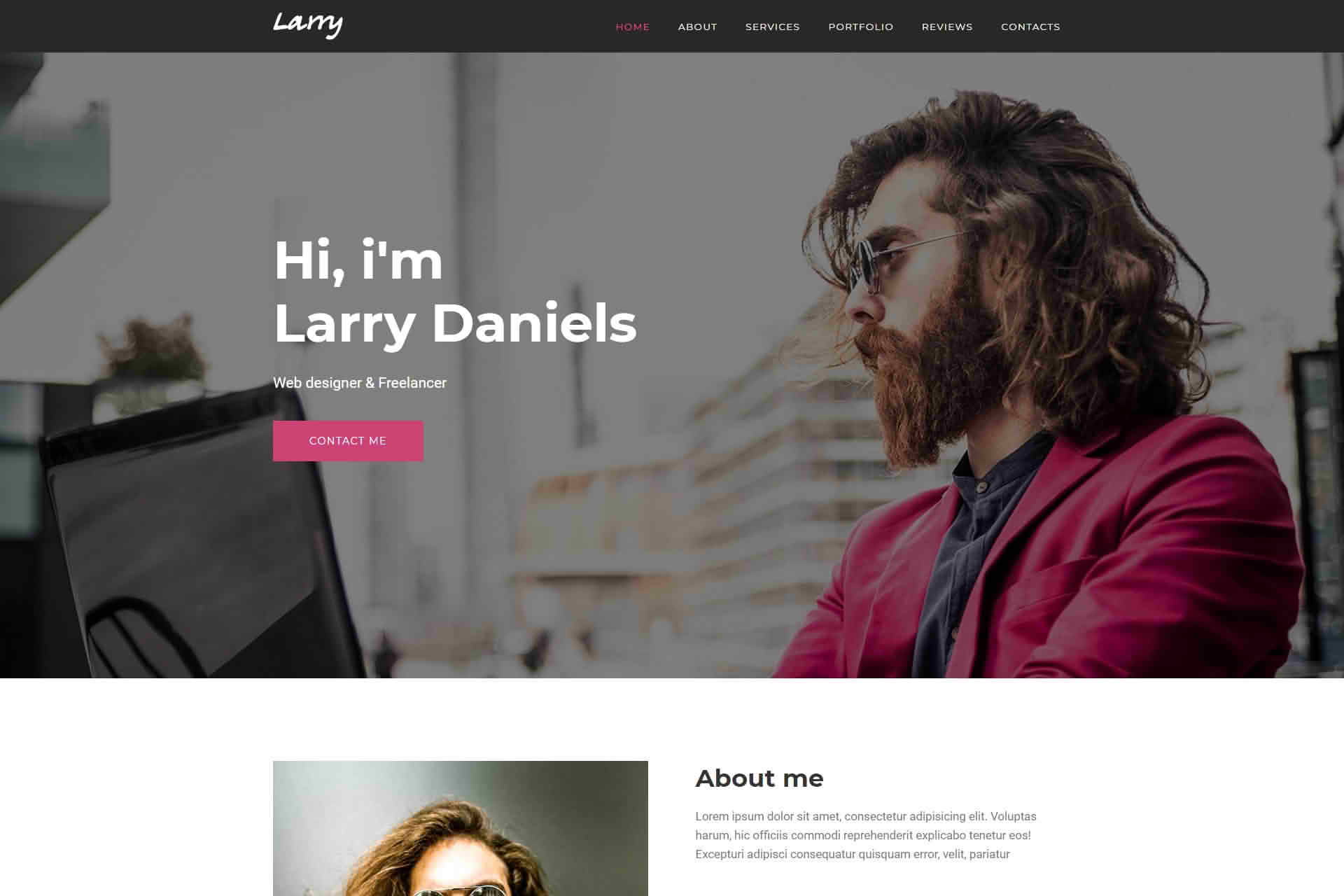 Download Larry. - Personal Onepage WordPress Theme GPL WordPress Plugin