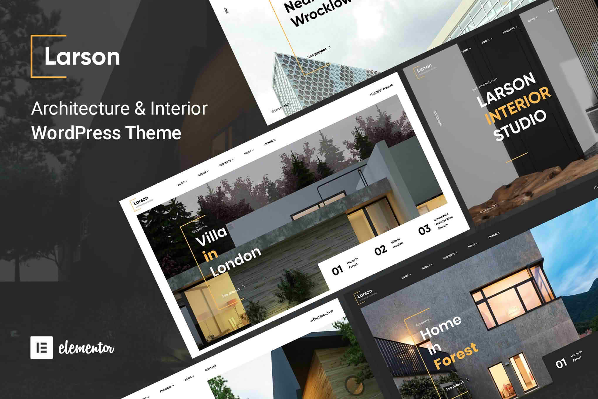 Download Larson - Architecture WordPress Theme GPL WordPress Plugin