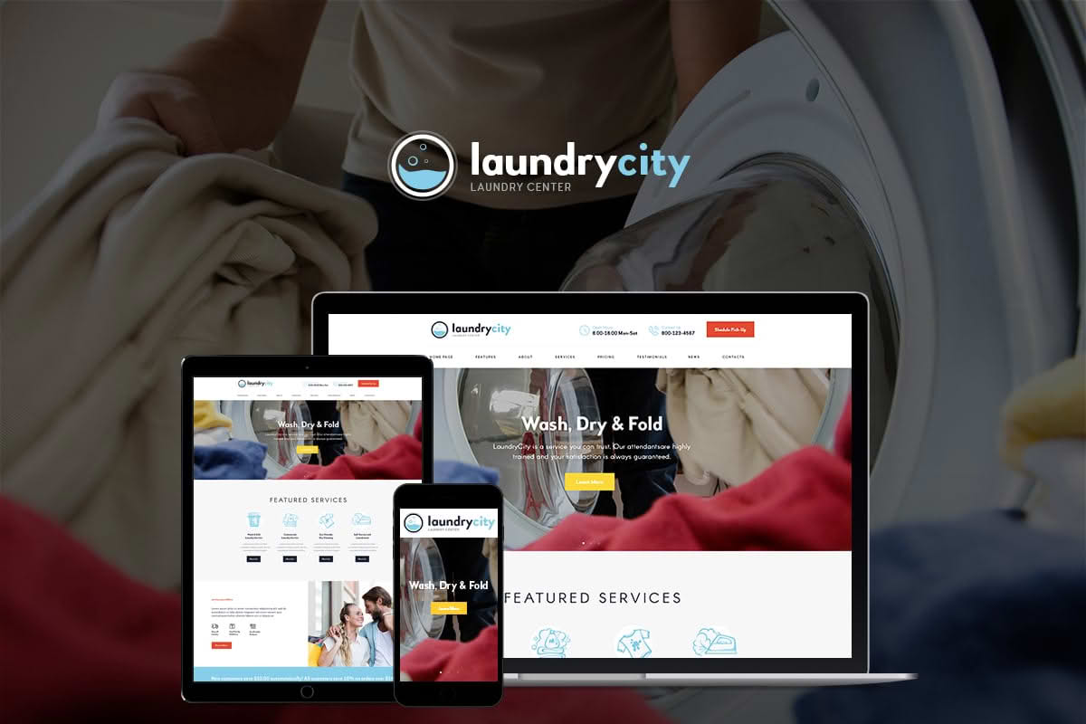 Download Laundry City | Dry Cleaning Services WordPress Theme GPL WordPress Plugin