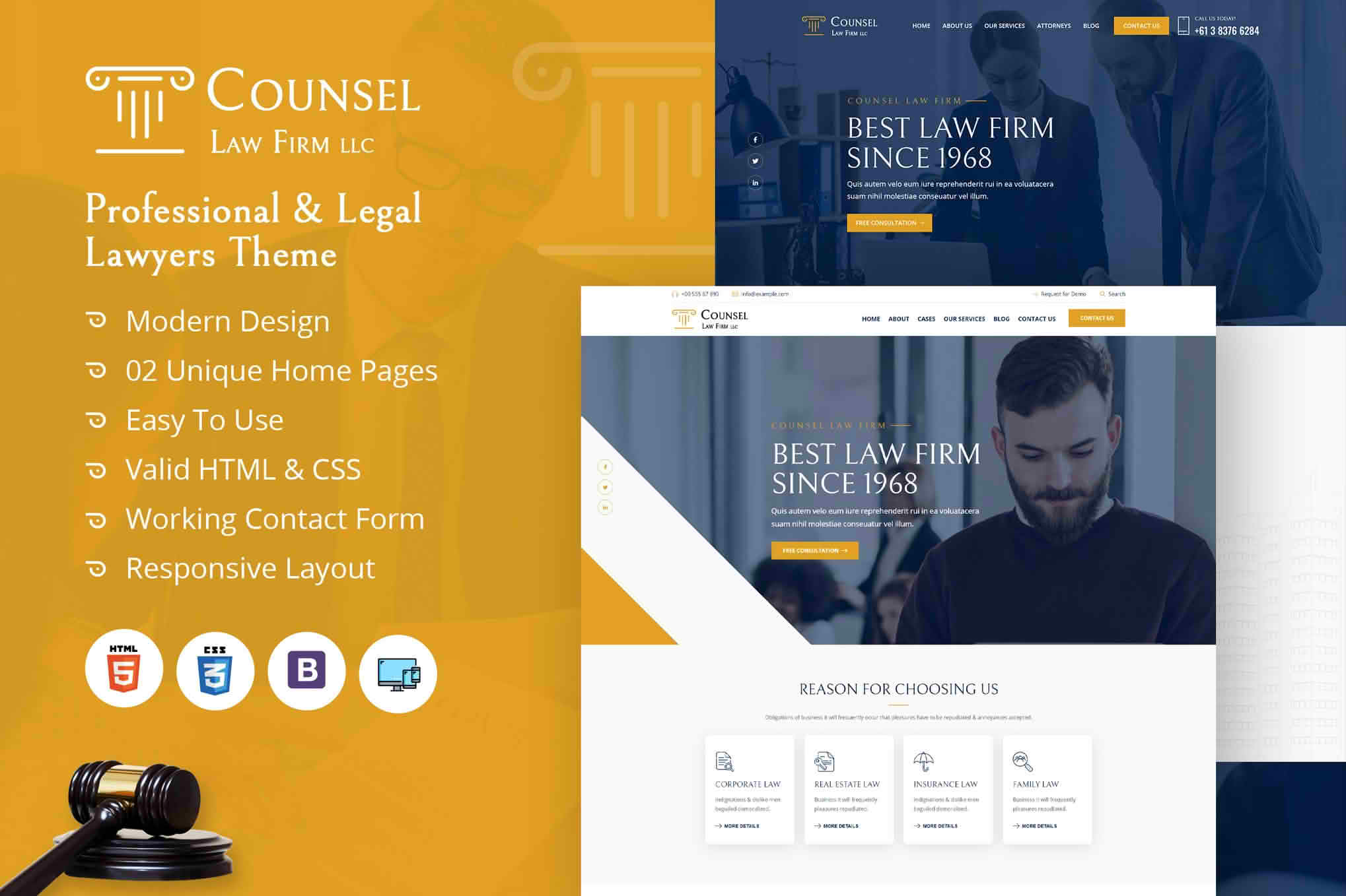Download Law Advisom | Lawyers & Attorney GPL WordPress Plugin