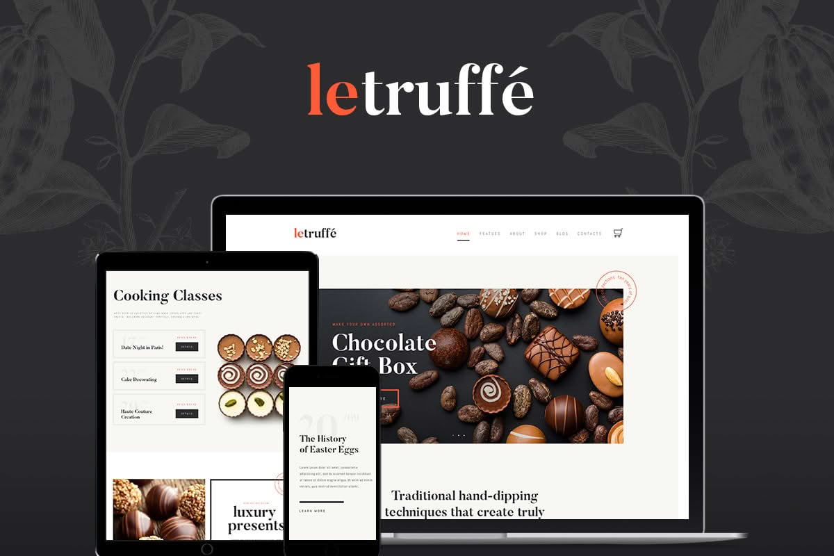 Download Le Truffe | Chocolate Sweets & Candy Store WordPress Theme GPL WordPress Plugin