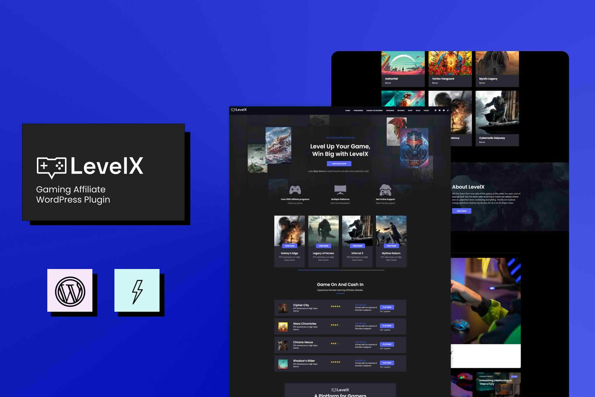 Download LevelX - Gaming Affiliate WordPress Theme GPL WordPress Plugin