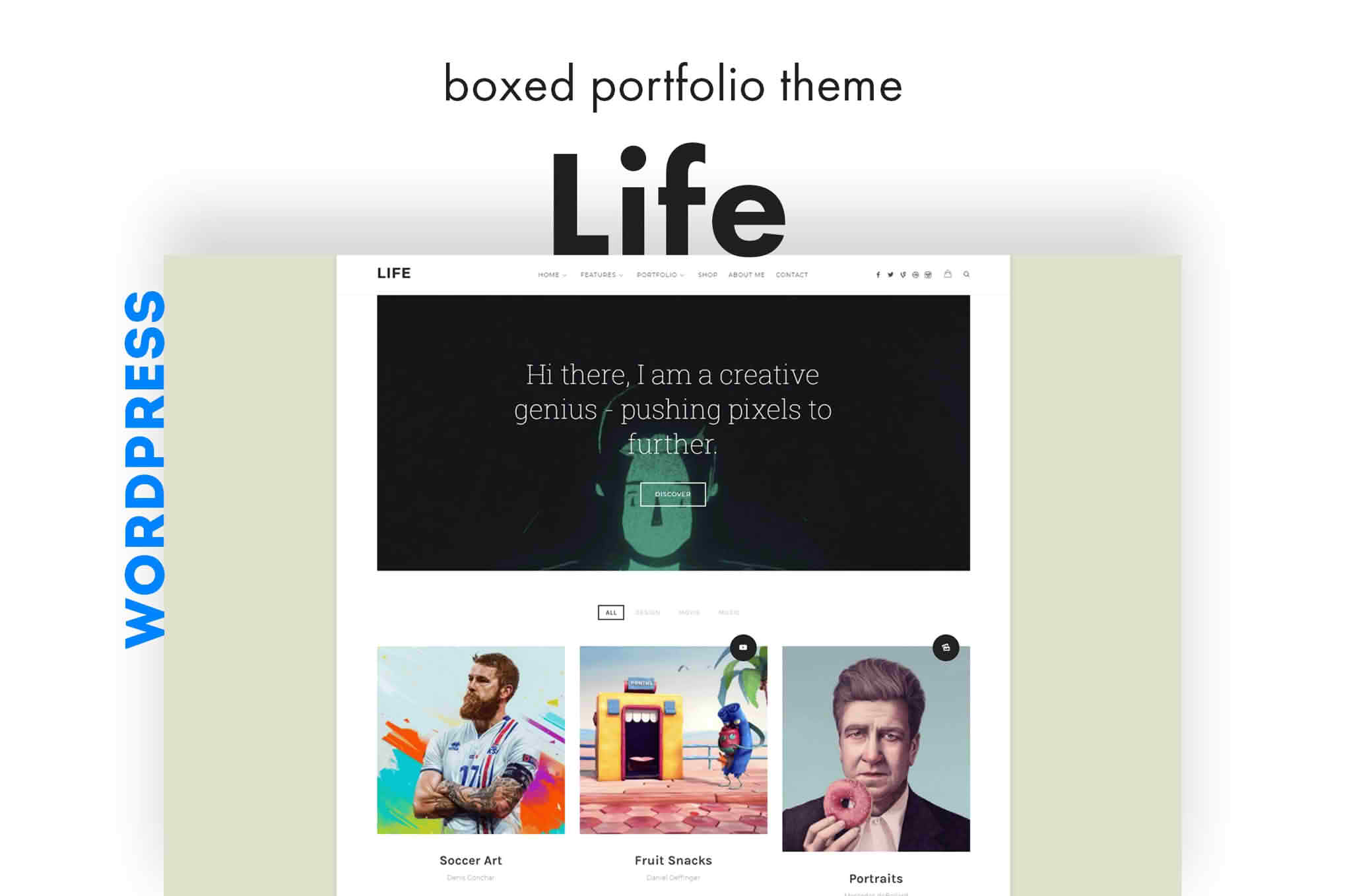 Download Life - Boxed Portfolio WordPress Theme GPL WordPress Plugin