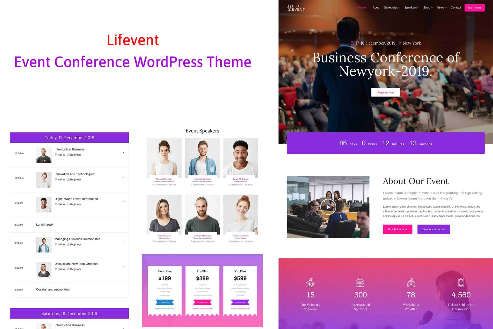 Download Lifevent - Event Conference WordPress Theme GPL WordPress Plugin