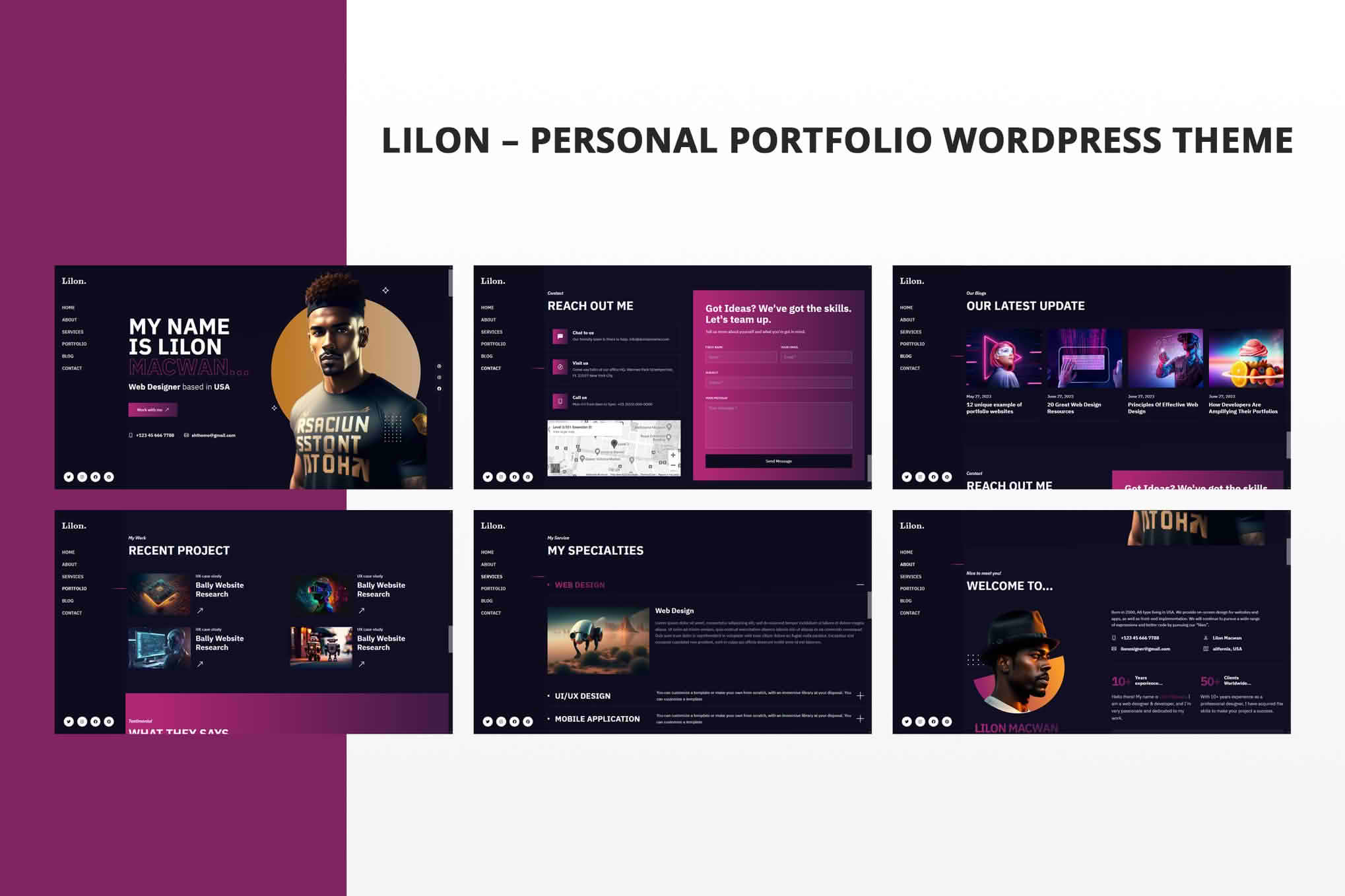 Download Lilon – Personal Portfolio WordPress Theme GPL WordPress Plugin
