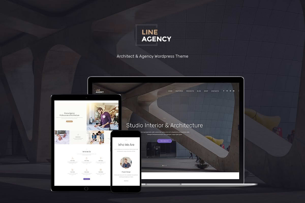 Download Line Agency | Interior Design & Architecture WordPress Theme GPL WordPress Plugin