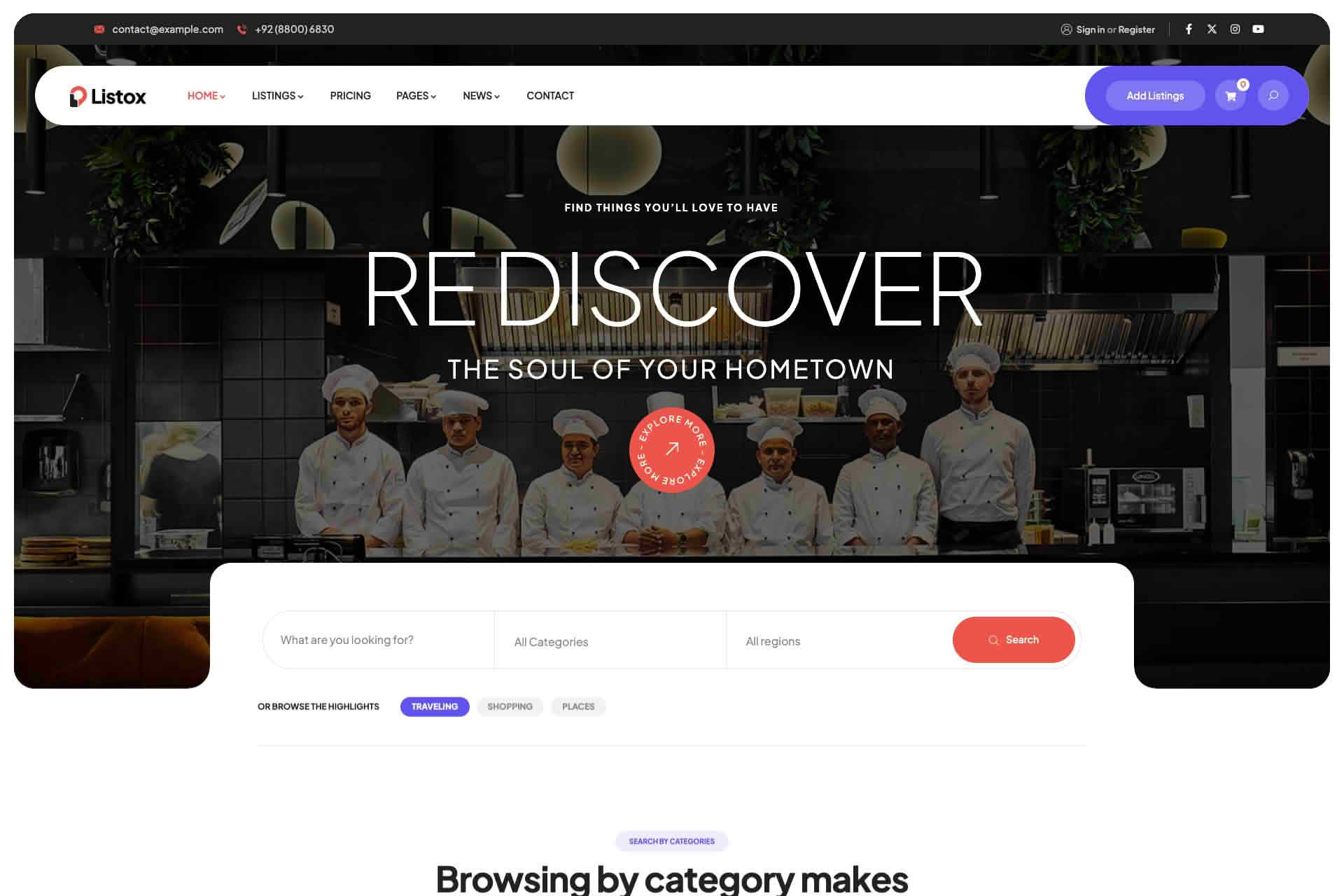Listox - Directory Listing WordPress Theme