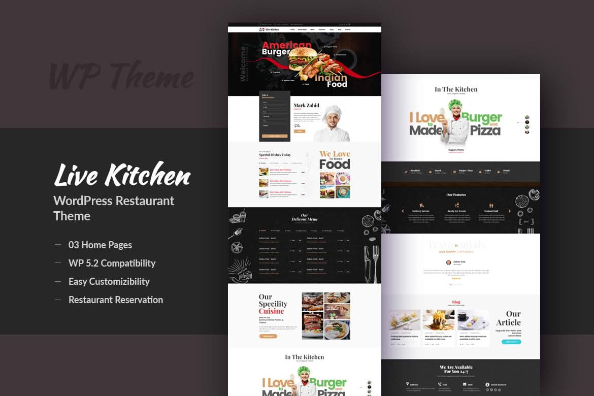 Download Livekitchen | Restaurant Cafe WordPress Theme GPL WordPress Plugin