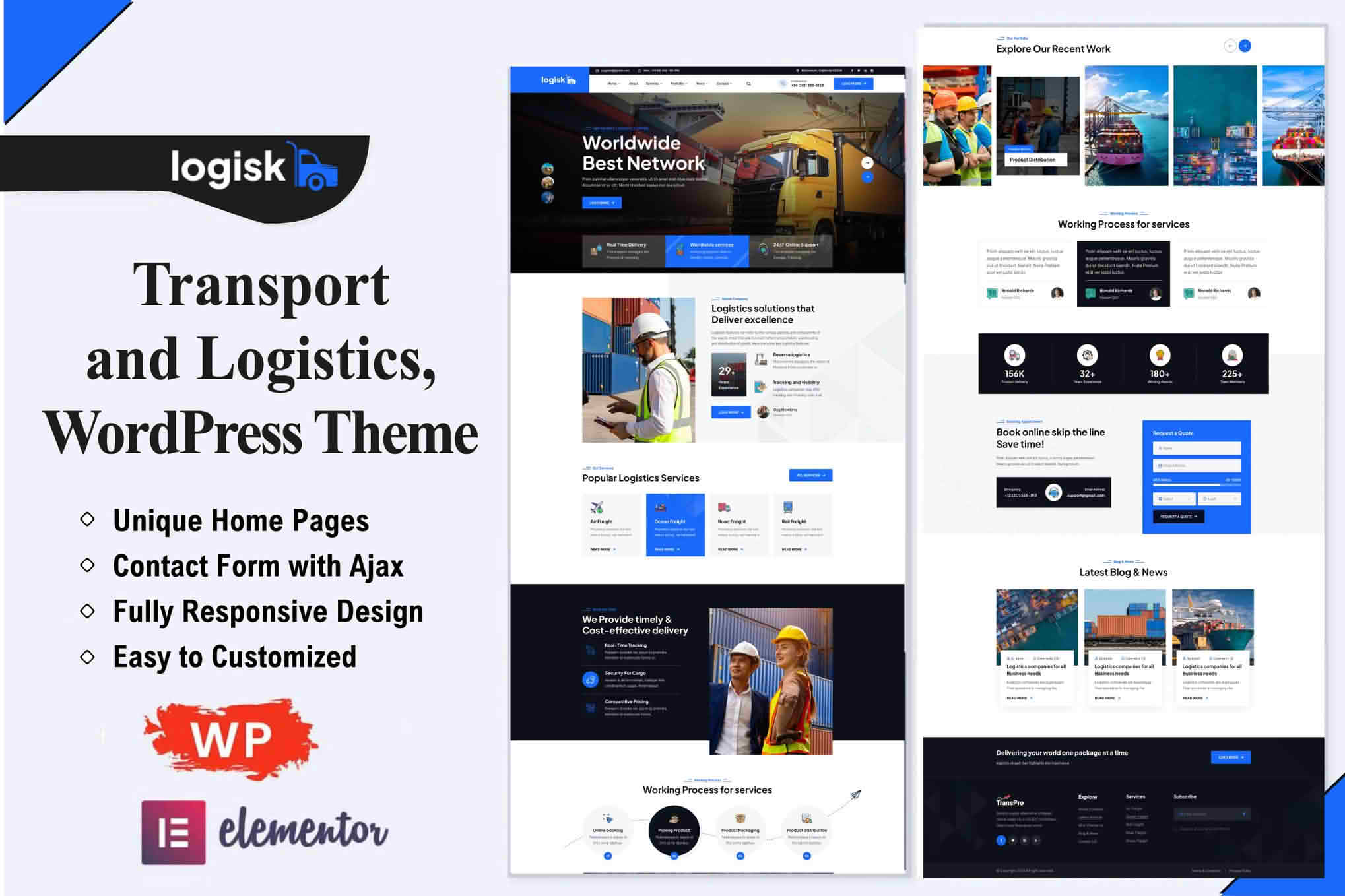 Download Logisk - Transport & Logistics WordPress Theme GPL WordPress Plugin