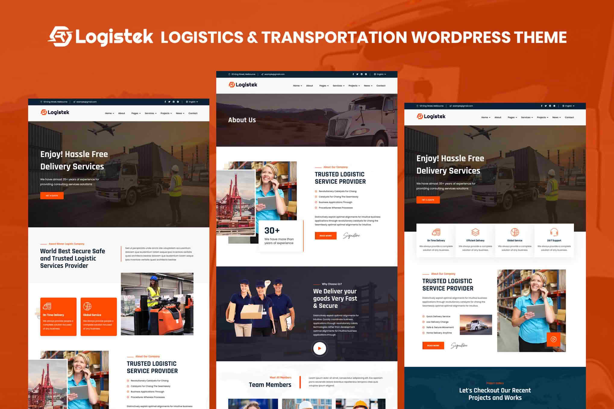 Download Logistek - Logistics & Transportation WordPress Theme GPL WordPress Plugin