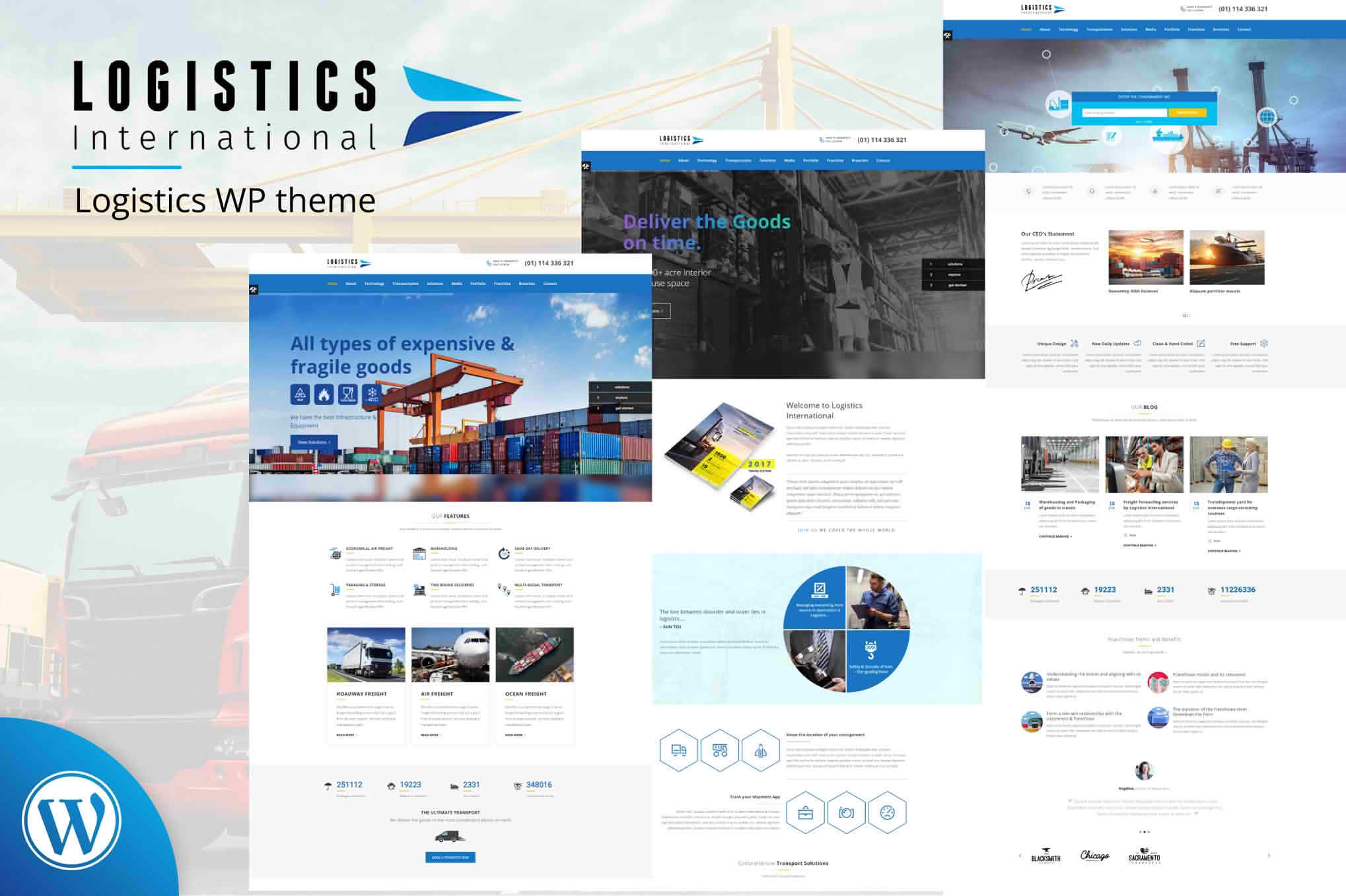 Download Logistics wordpress theme GPL WordPress Plugin