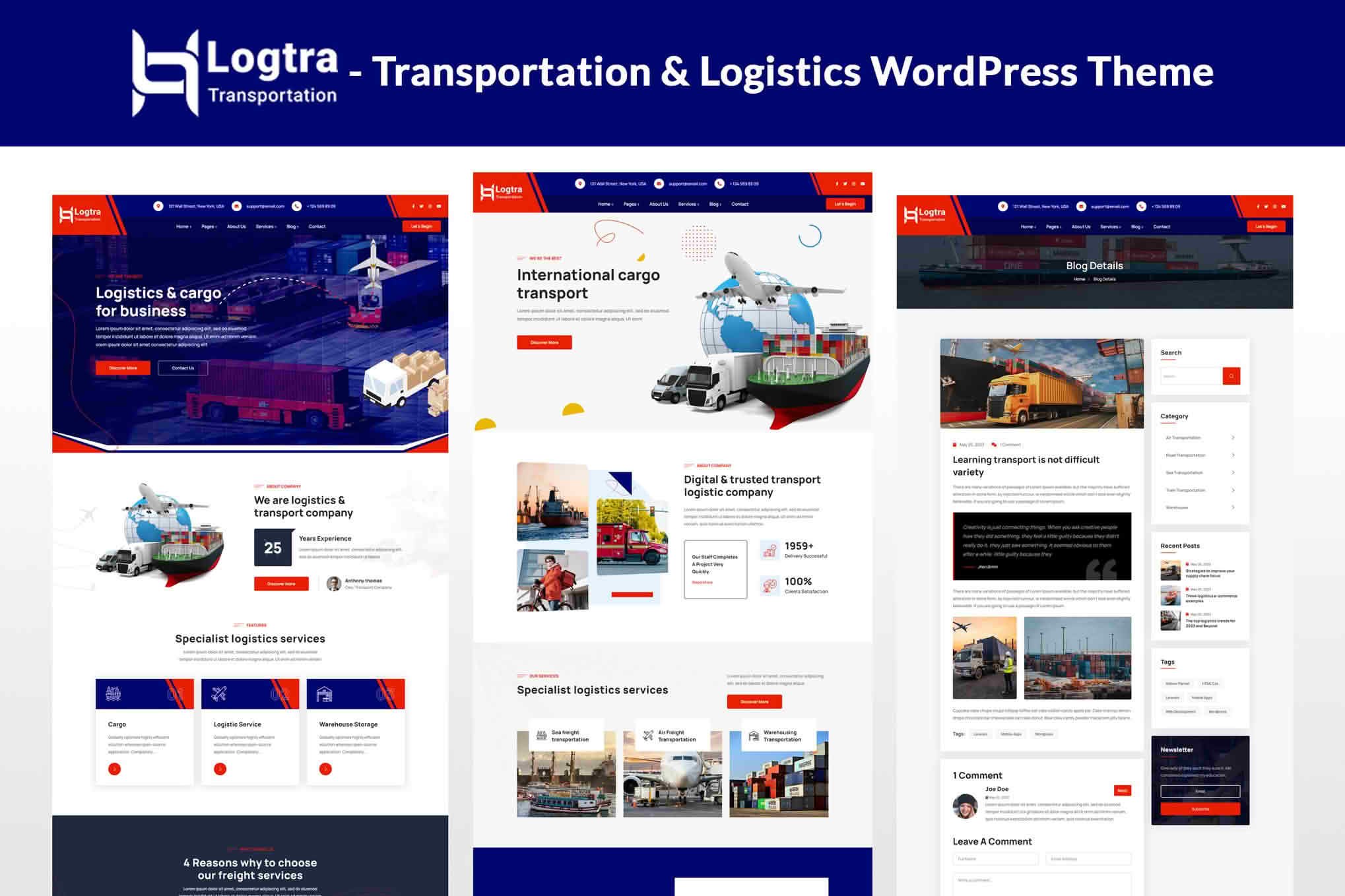 Download Logtra - Transportation & Logistics WordPress Theme GPL WordPress Plugin