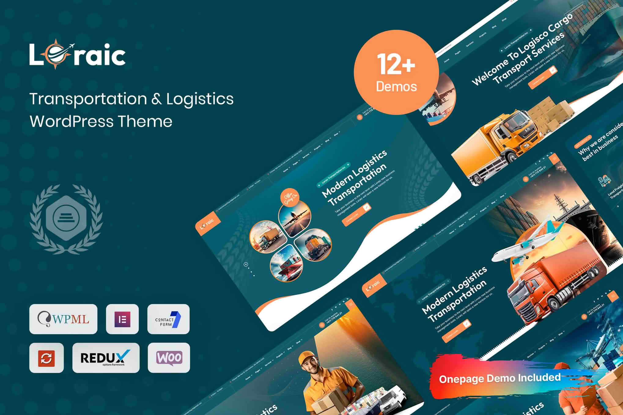 Download Loraic - Transportation & Logistics WordPress Theme GPL WordPress Plugin