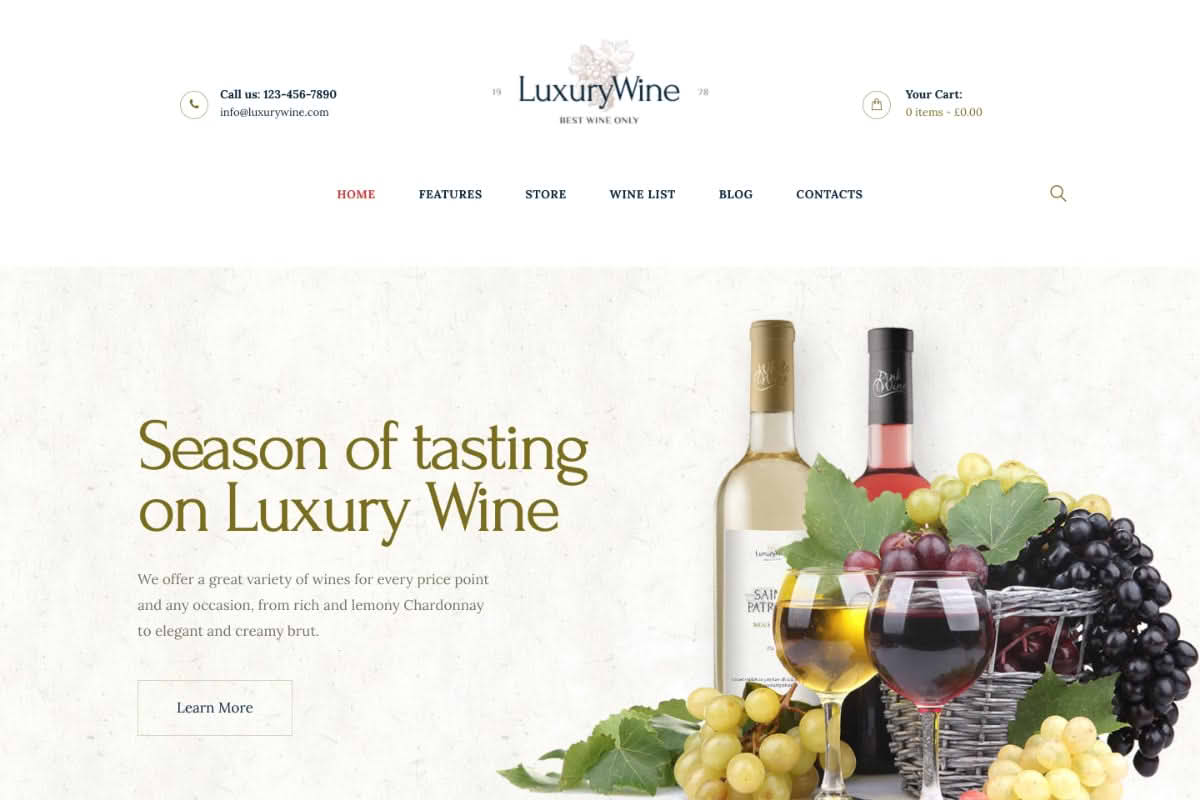 Download Luxury Wine | Liquor Store & Vineyard WordPress Theme + Shop GPL WordPress Plugin