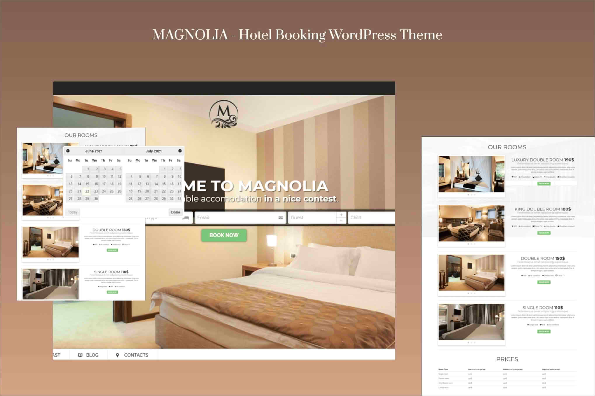 MAGNOLIA - Hotel Booking WordPress Theme