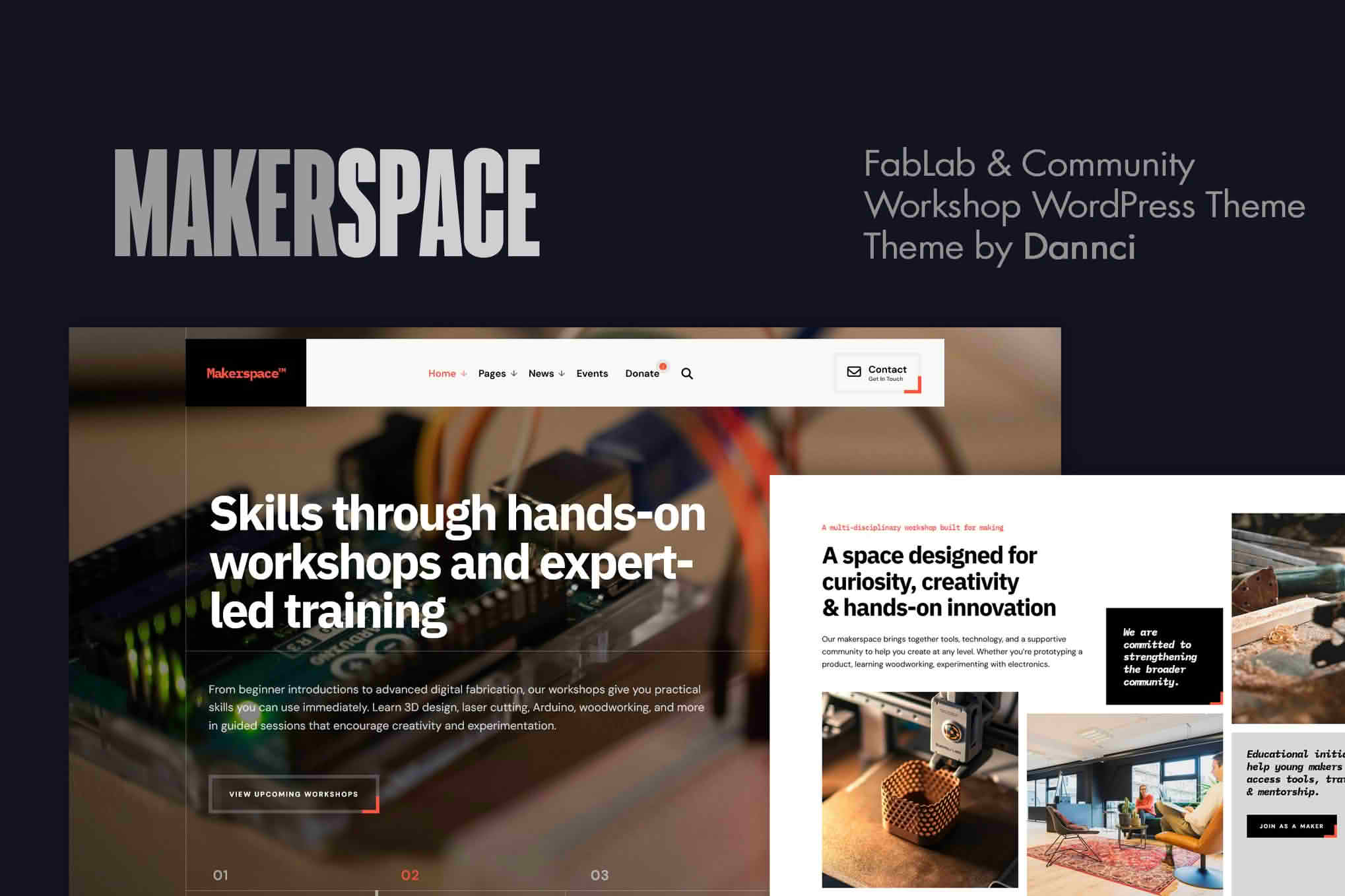 Makerspace - FabLab & Community Workshop WordPress Theme