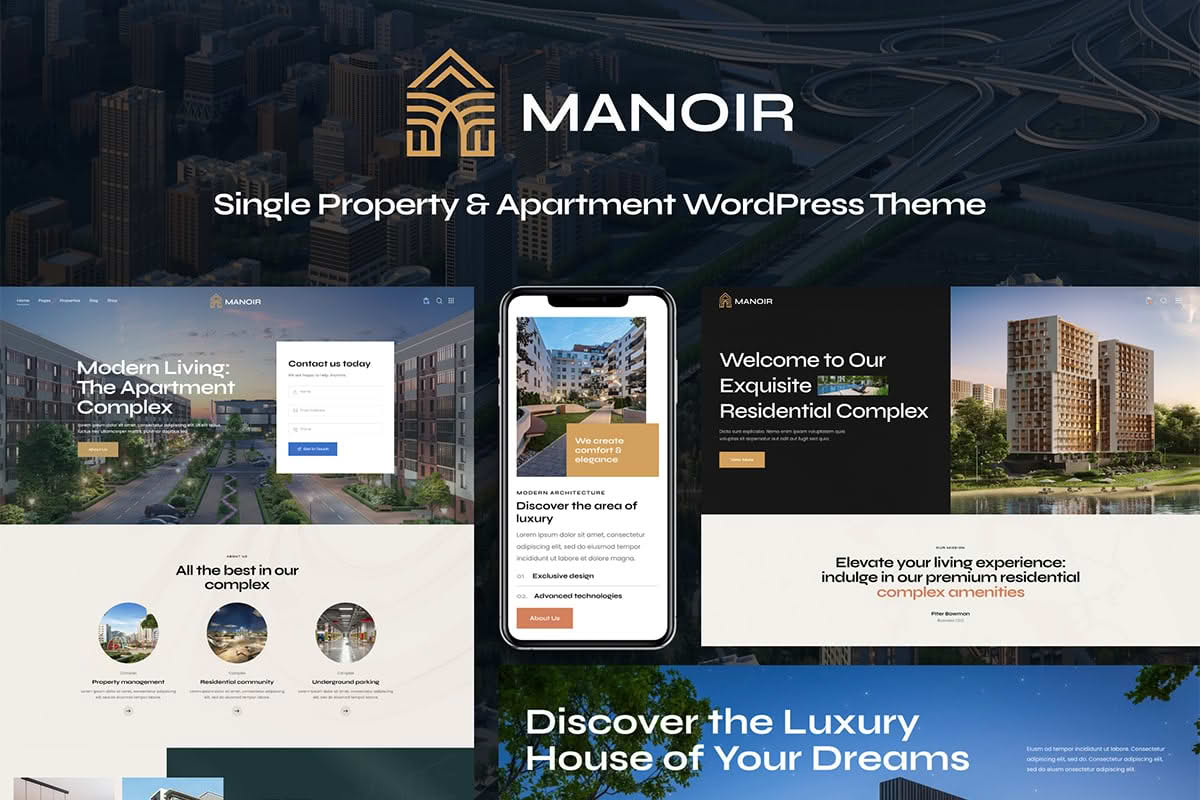 Download Manoir - Single Property & Apartment WordPress Theme GPL WordPress Plugin