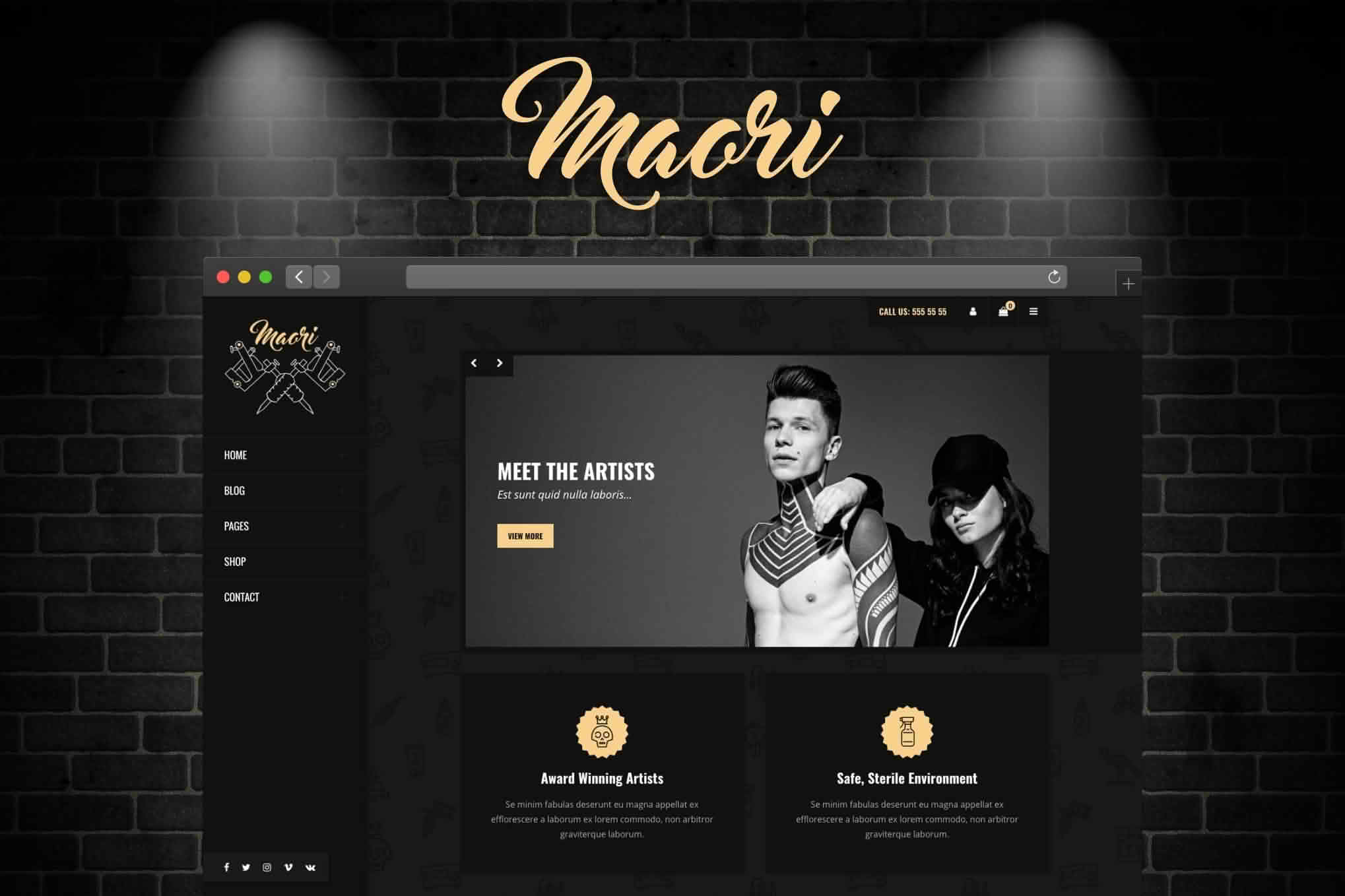 Download Maori - Tattoo Studio WordPress Theme GPL WordPress Plugin