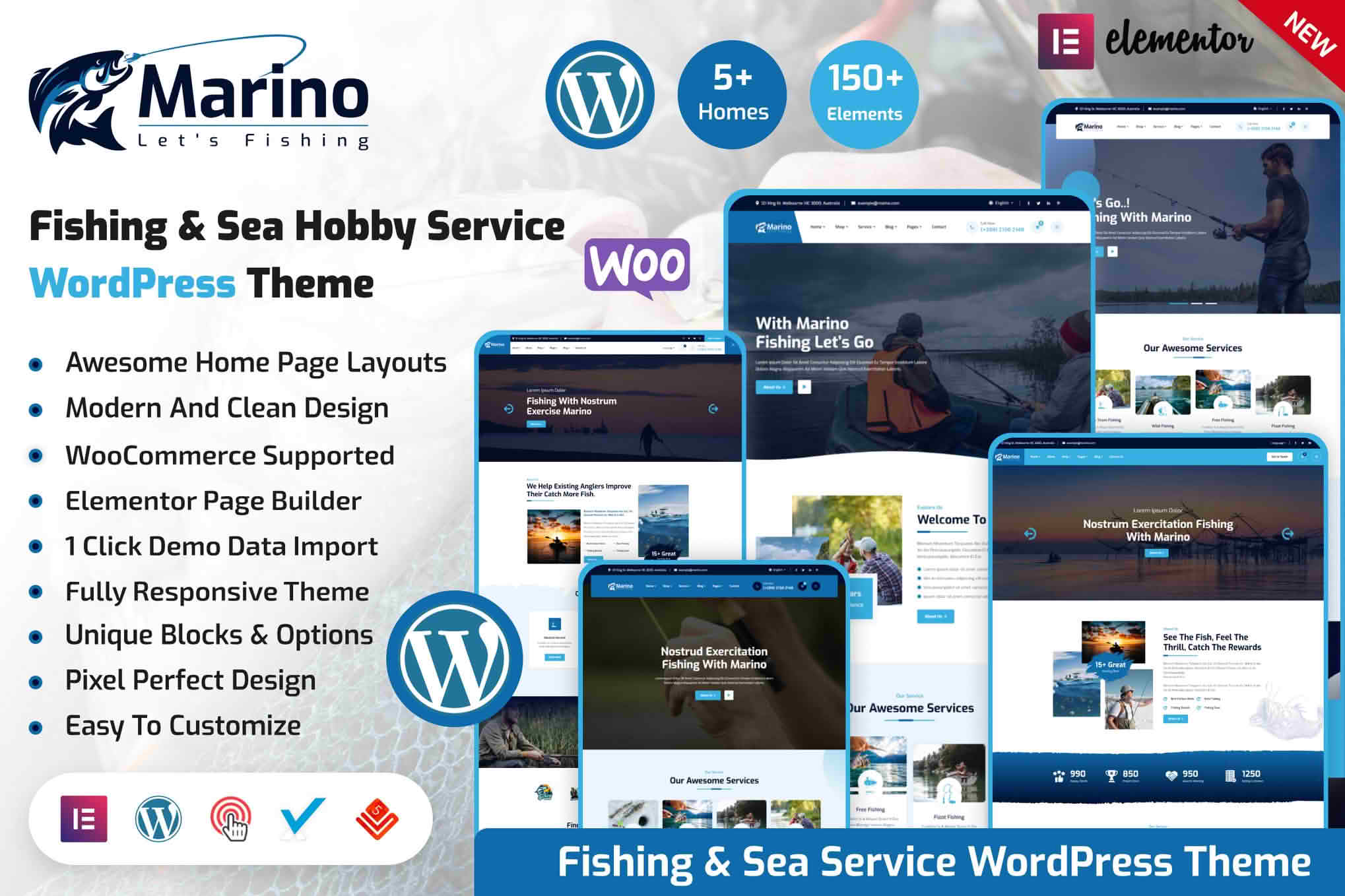 Download Marino - Fishing & Sea Hobby WordPress Theme GPL WordPress Plugin