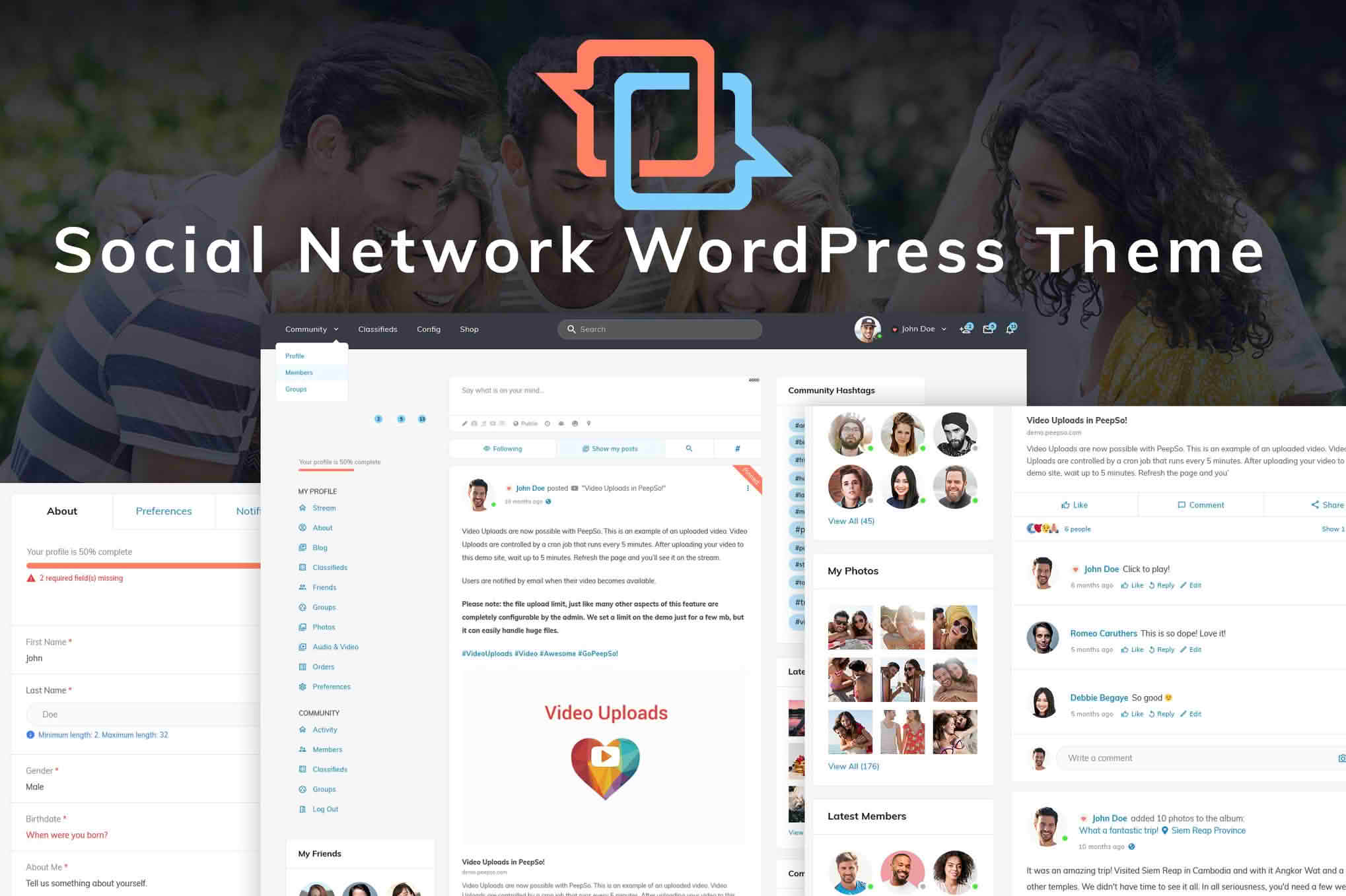 Download Matebook - Social Network WordPress Theme GPL WordPress Plugin