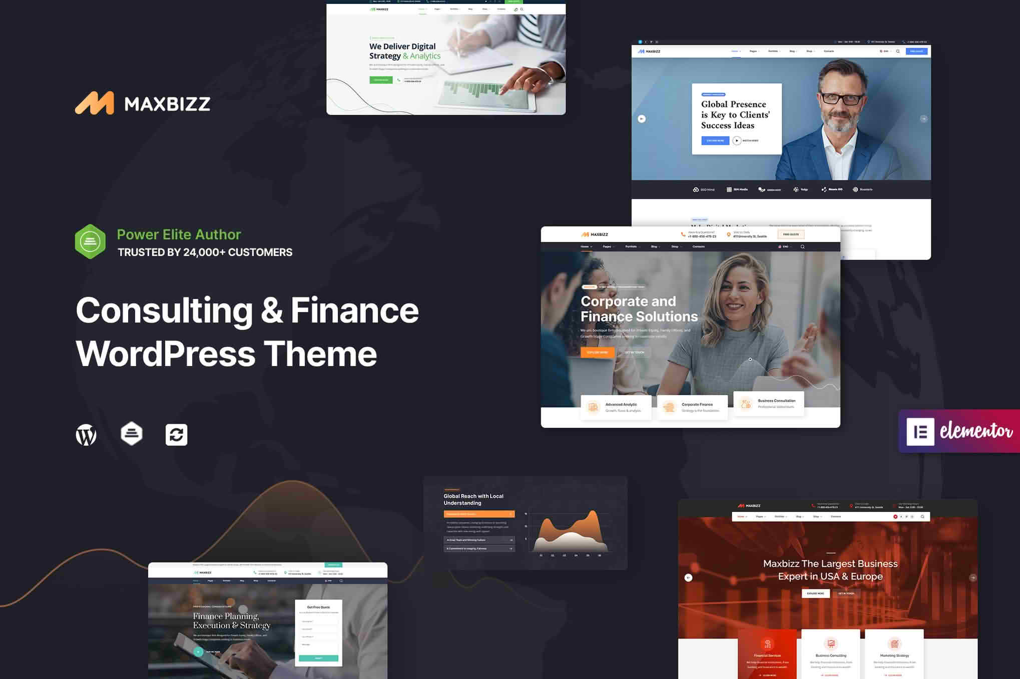 Download Maxbizz - Consulting & Financial Elementor WordPress Theme GPL WordPress Plugin