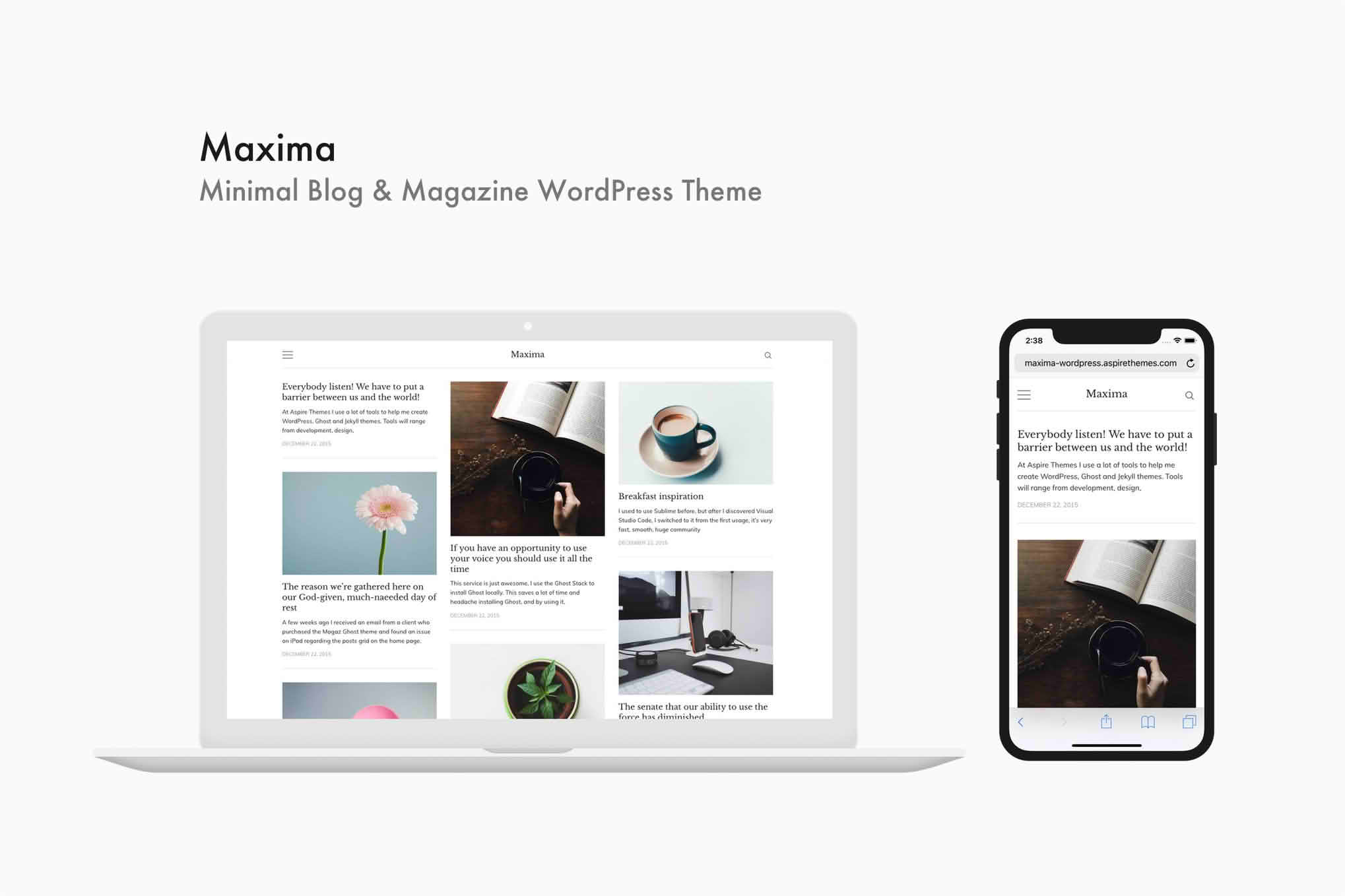 Download Maxima - Minimal Blog & Magazine WordPress Theme GPL WordPress Plugin