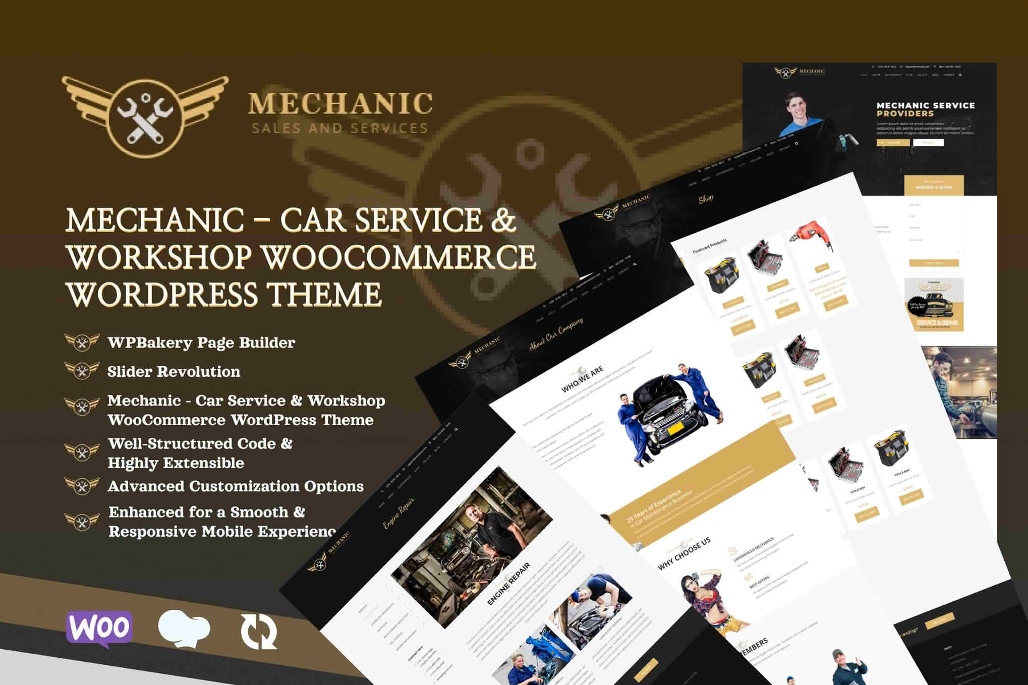 Download Mechanic - Car Service & Workshop WordPress Theme GPL WordPress Plugin