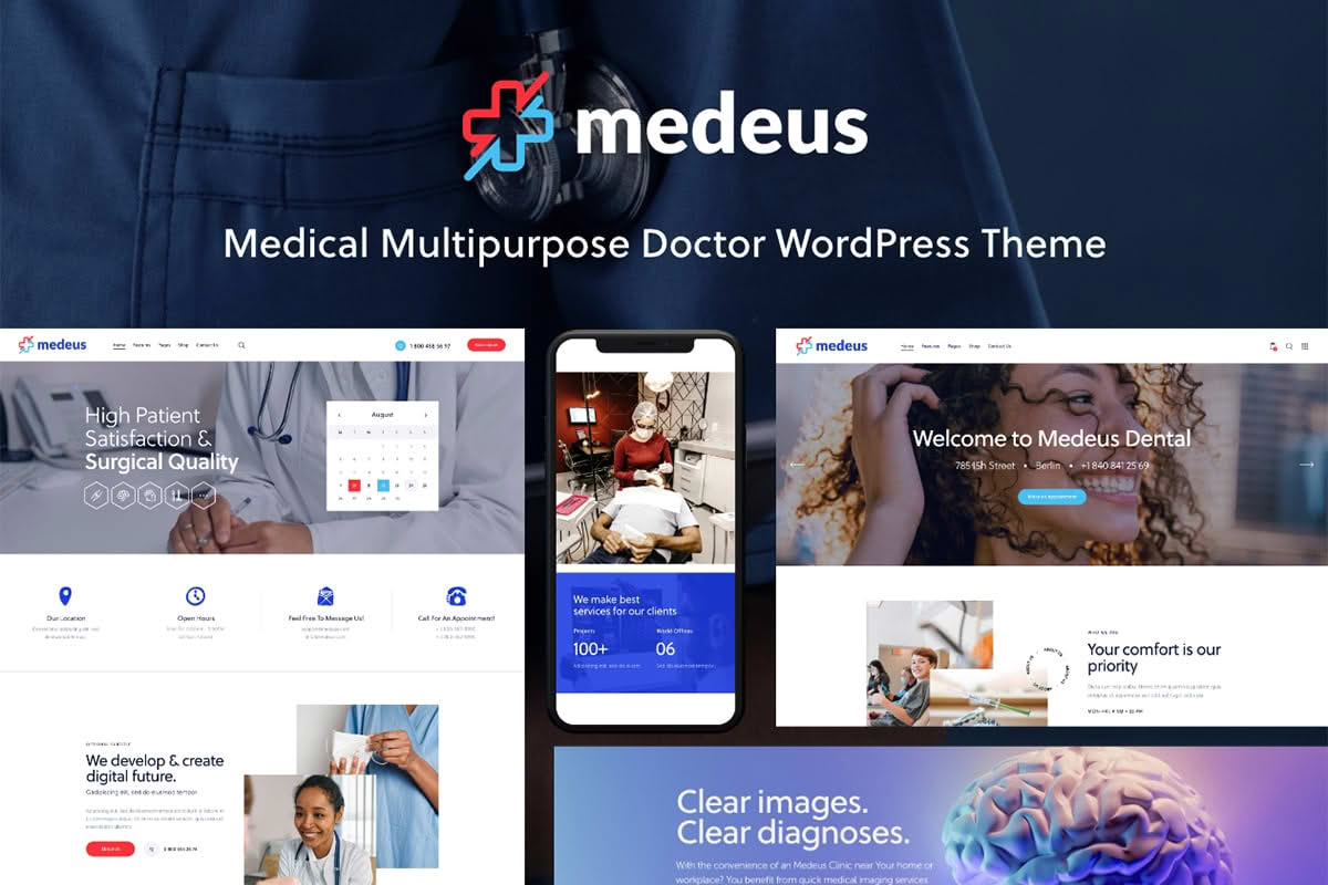 Download Medeus - Medical Multipurpose Doctor WordPress Theme GPL WordPress Plugin
