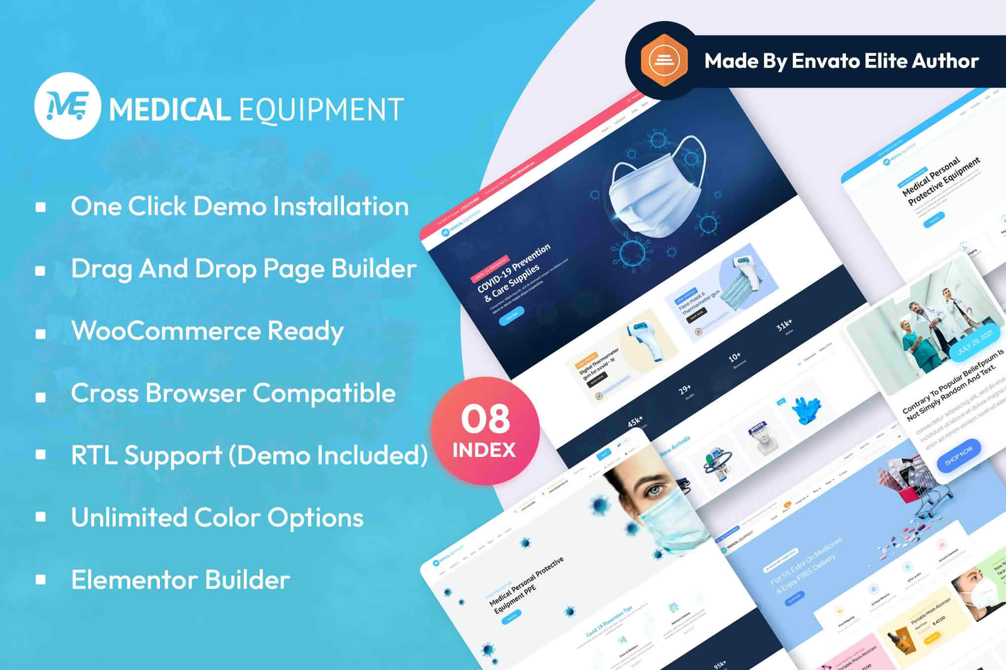 Download Medical Equipment - eCommerce WordPress Theme GPL WordPress Plugin