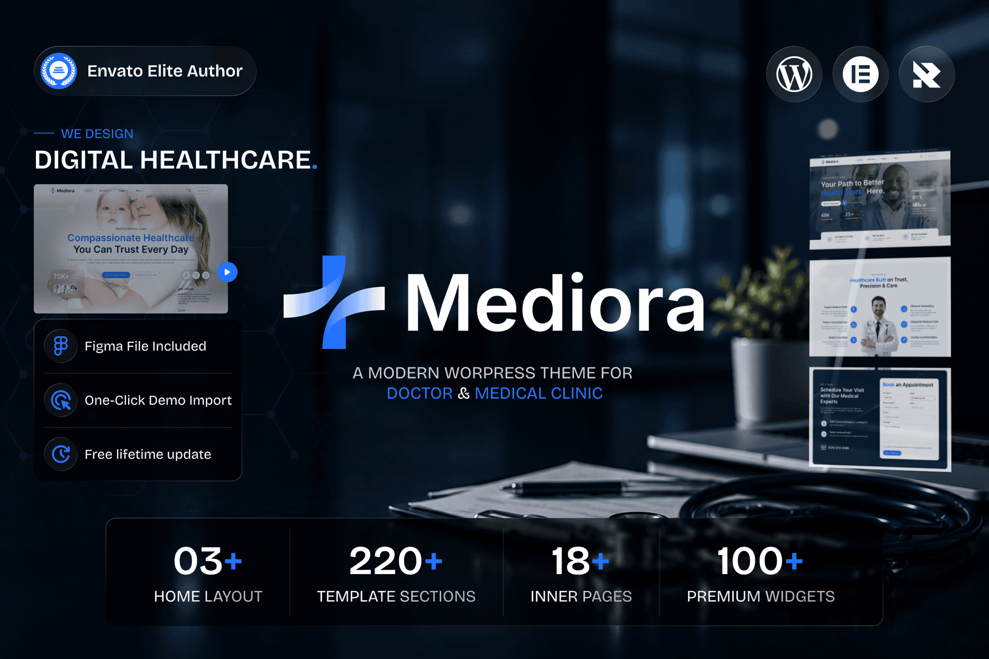 Mediora - Doctor & Medical Clinic WordPress Theme