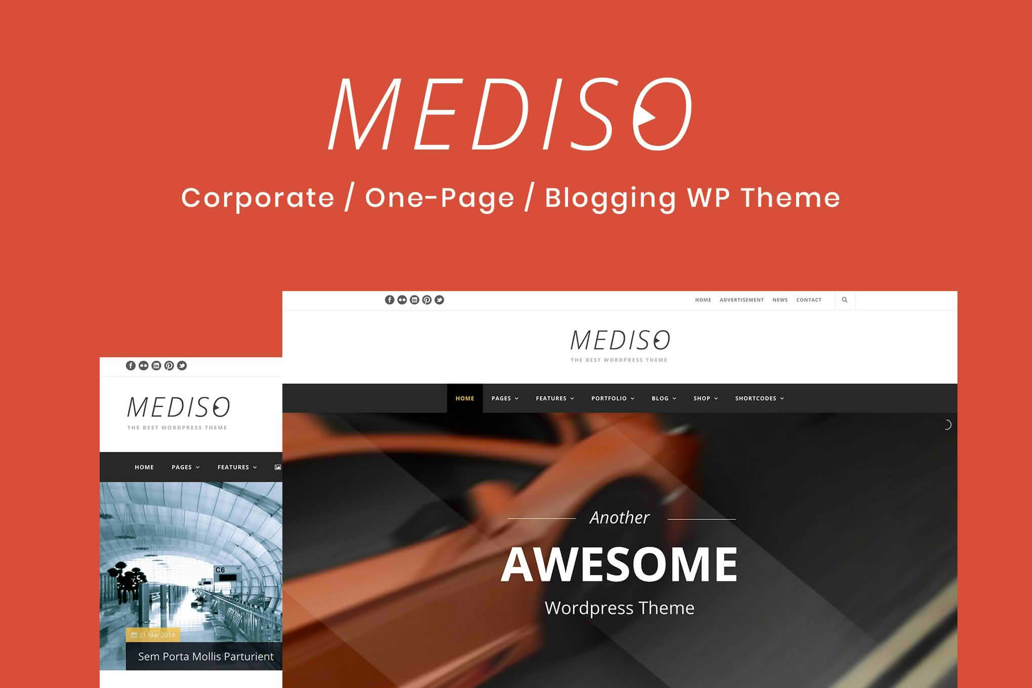 Download Mediso - Corporate / One-Page / Blogging WP Theme GPL WordPress Plugin