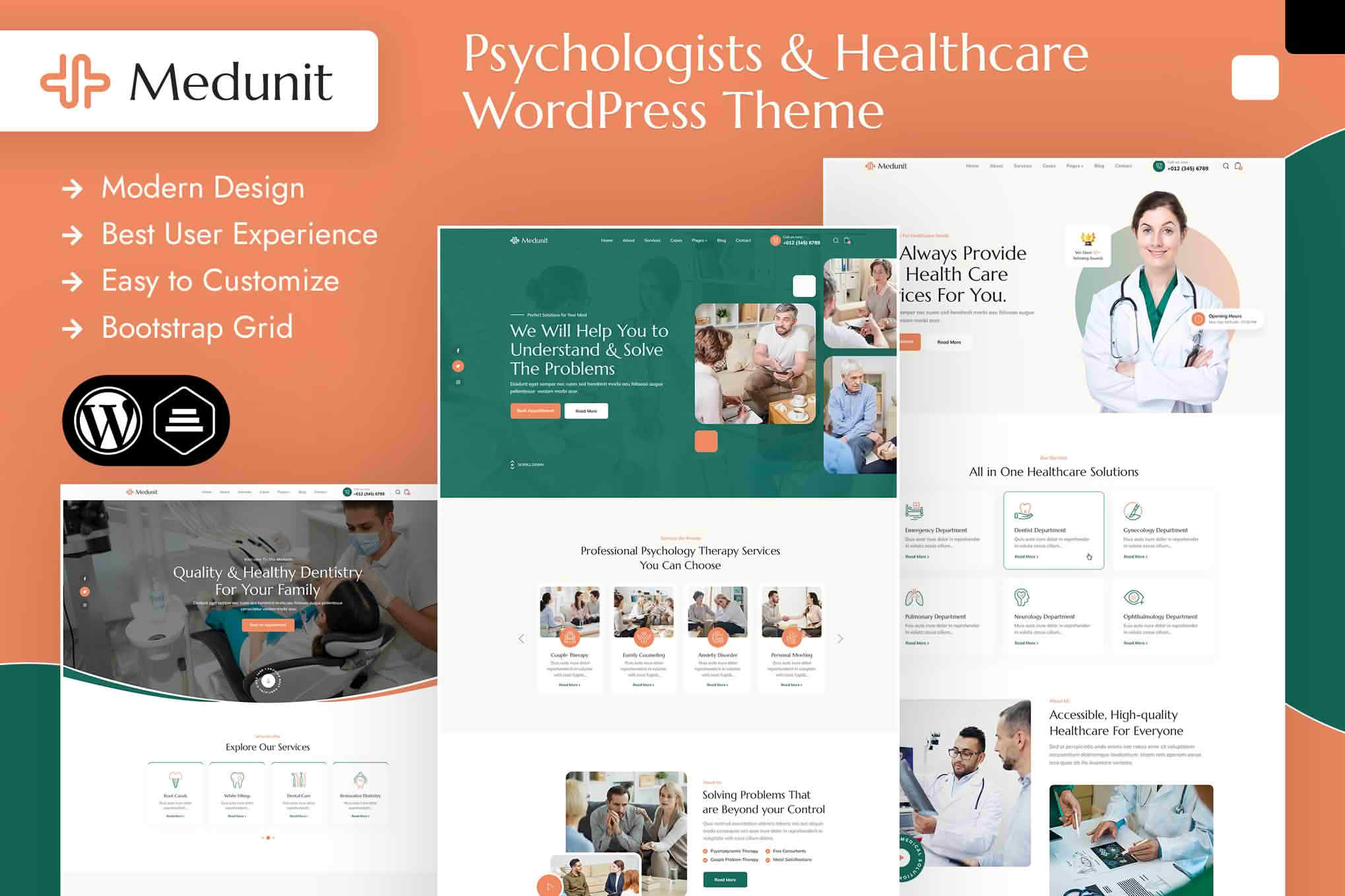 Download Medunit | Psychology & Health Care WordPress Theme GPL WordPress Plugin