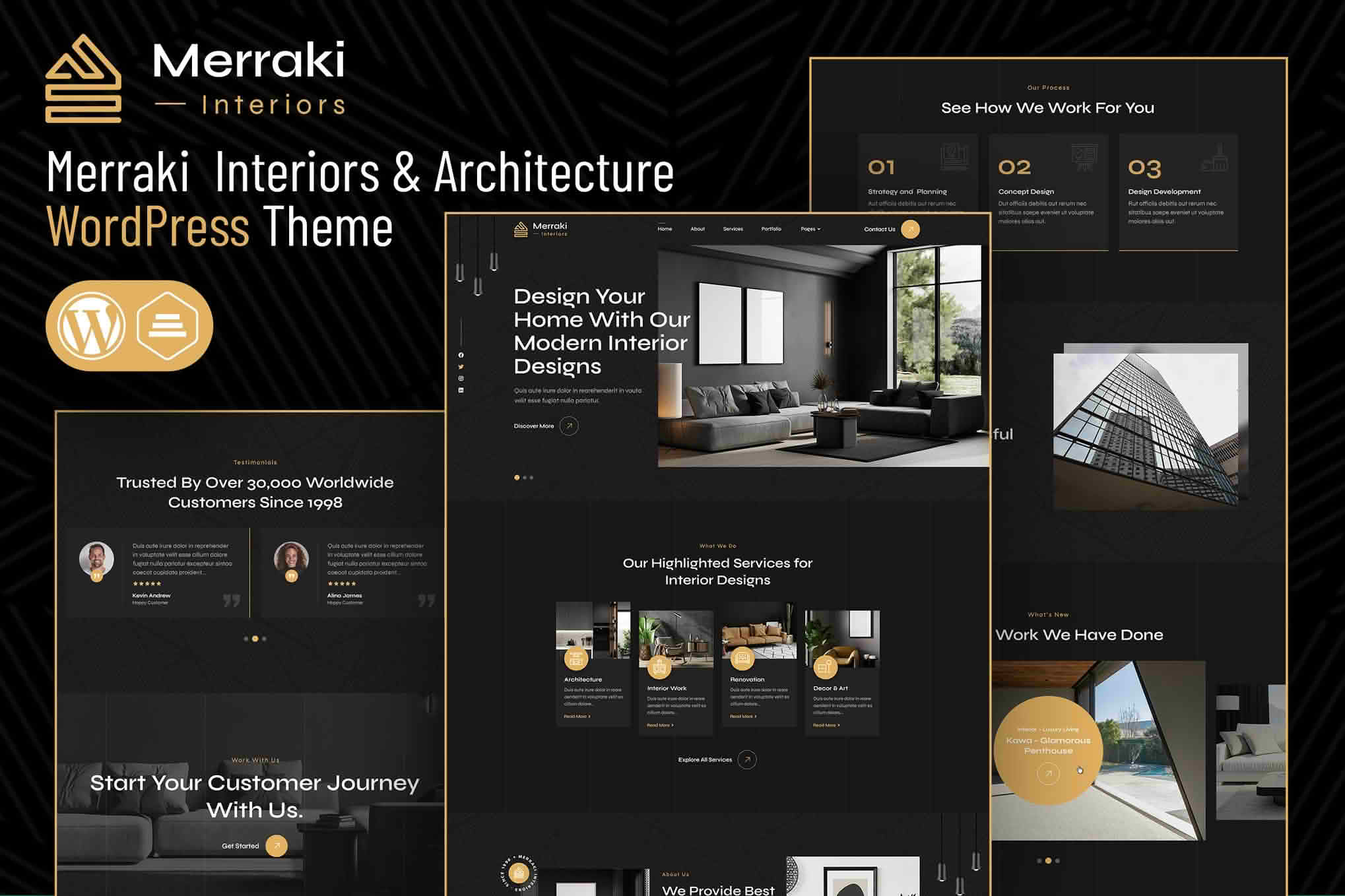 Download Merraki | Interiors & Architecture WordPress Theme GPL WordPress Plugin