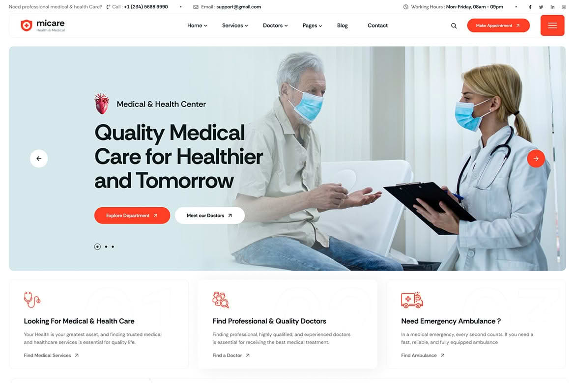 Micare - Medical and Health Care WordPress Theme