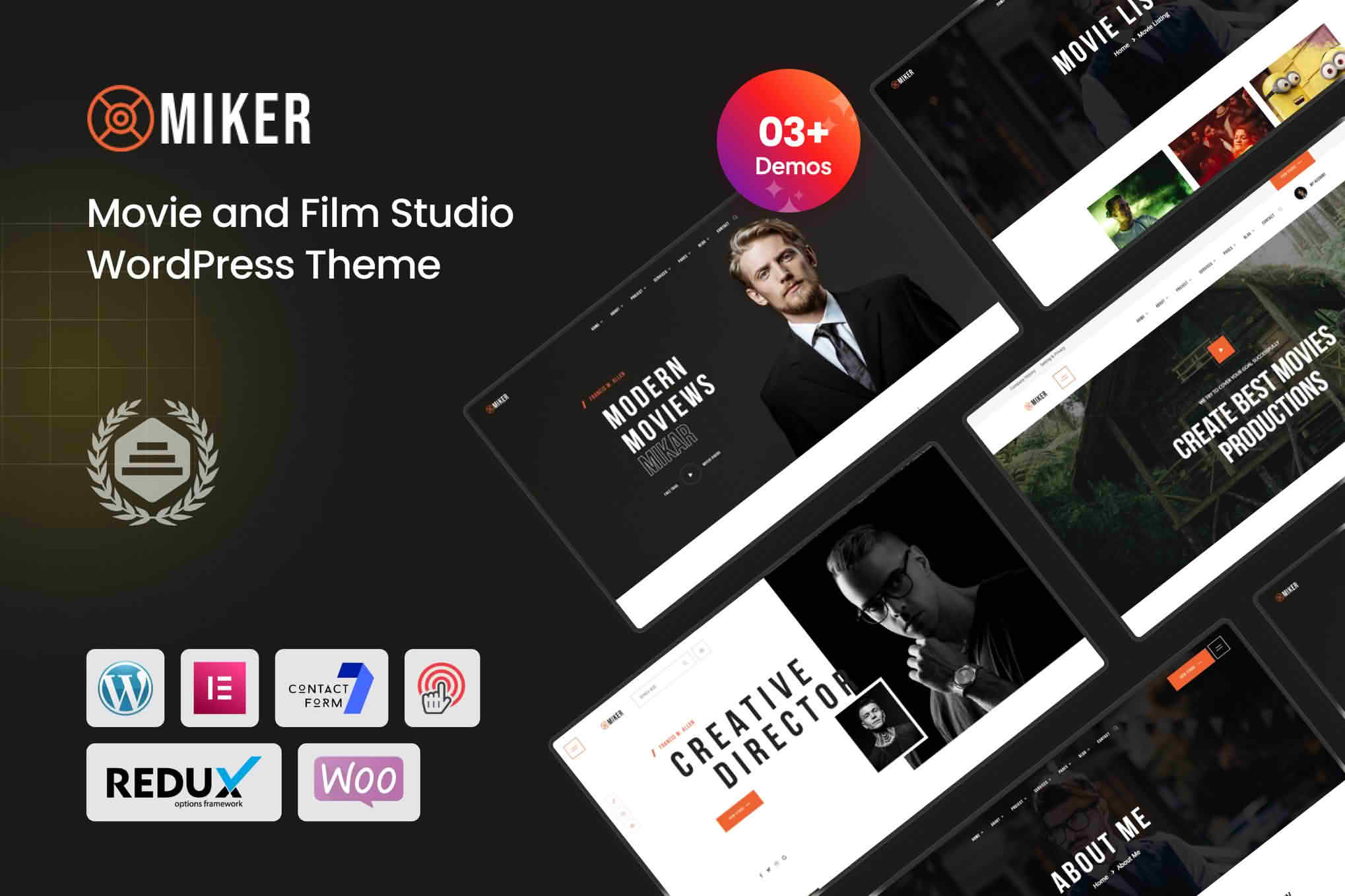 Download Miker - Movie and Film Studio WordPress Theme GPL WordPress Plugin