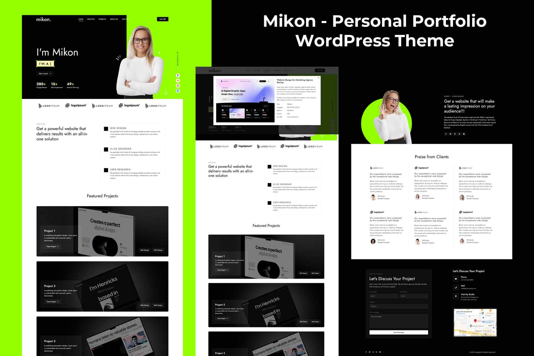 Download Mikon - Personal Portfolio WordPress Theme GPL WordPress Plugin