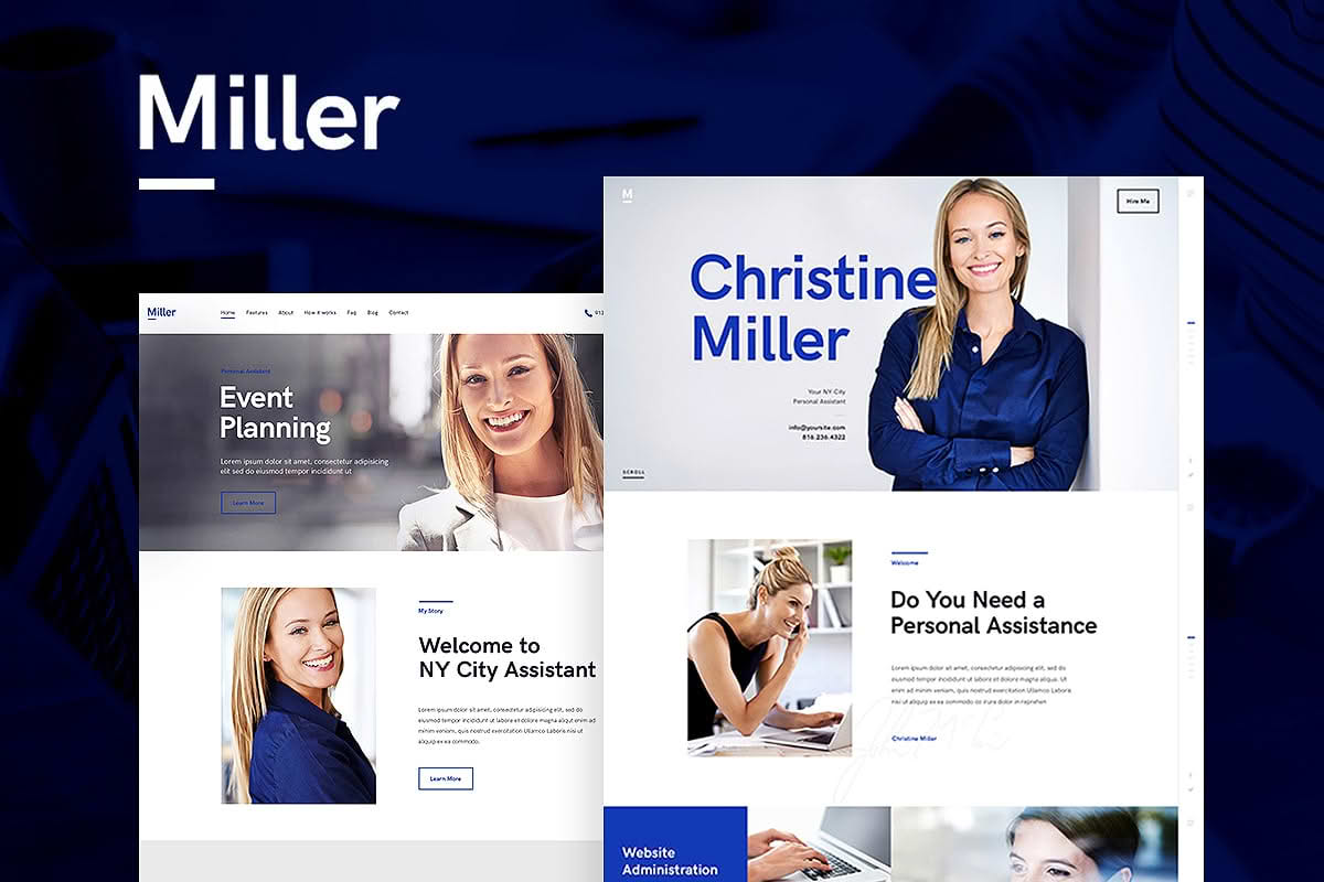 Download Miller | Personal Assistant & Administrative Services WordPress Theme GPL WordPress Plugin