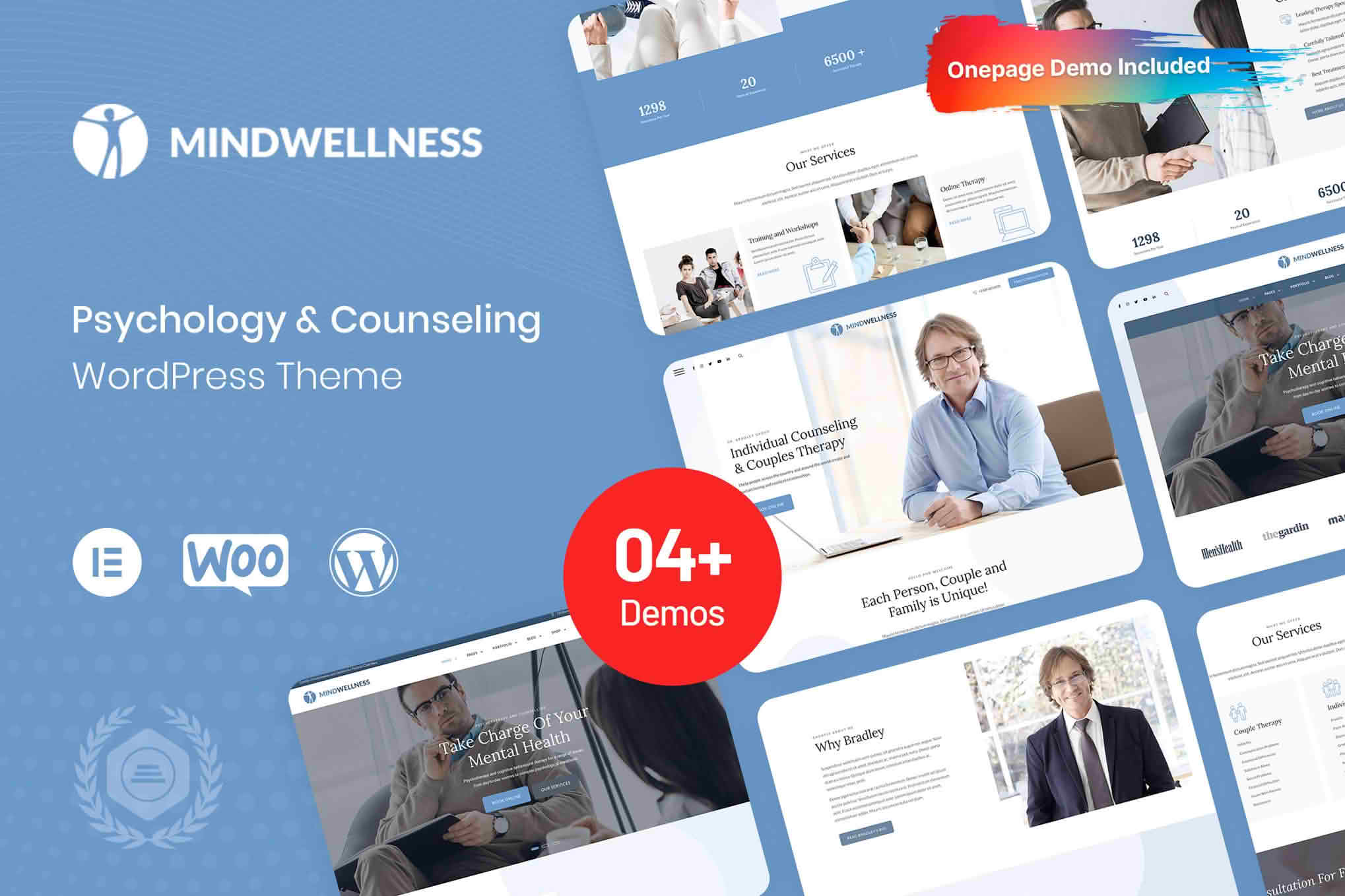 Download Mindwellness - Psychology and Counseling WordPress Theme GPL WordPress Plugin