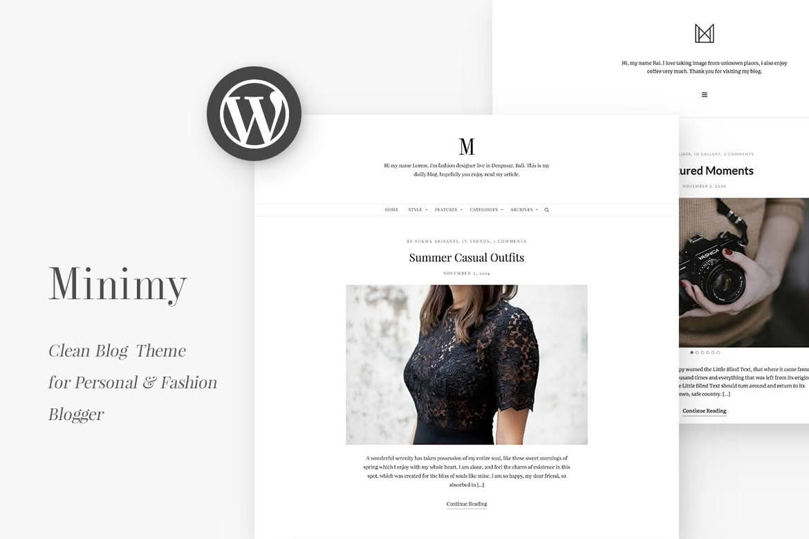 Download Minimy - Responsive Clean Personal & Fashion Blog GPL WordPress Plugin
