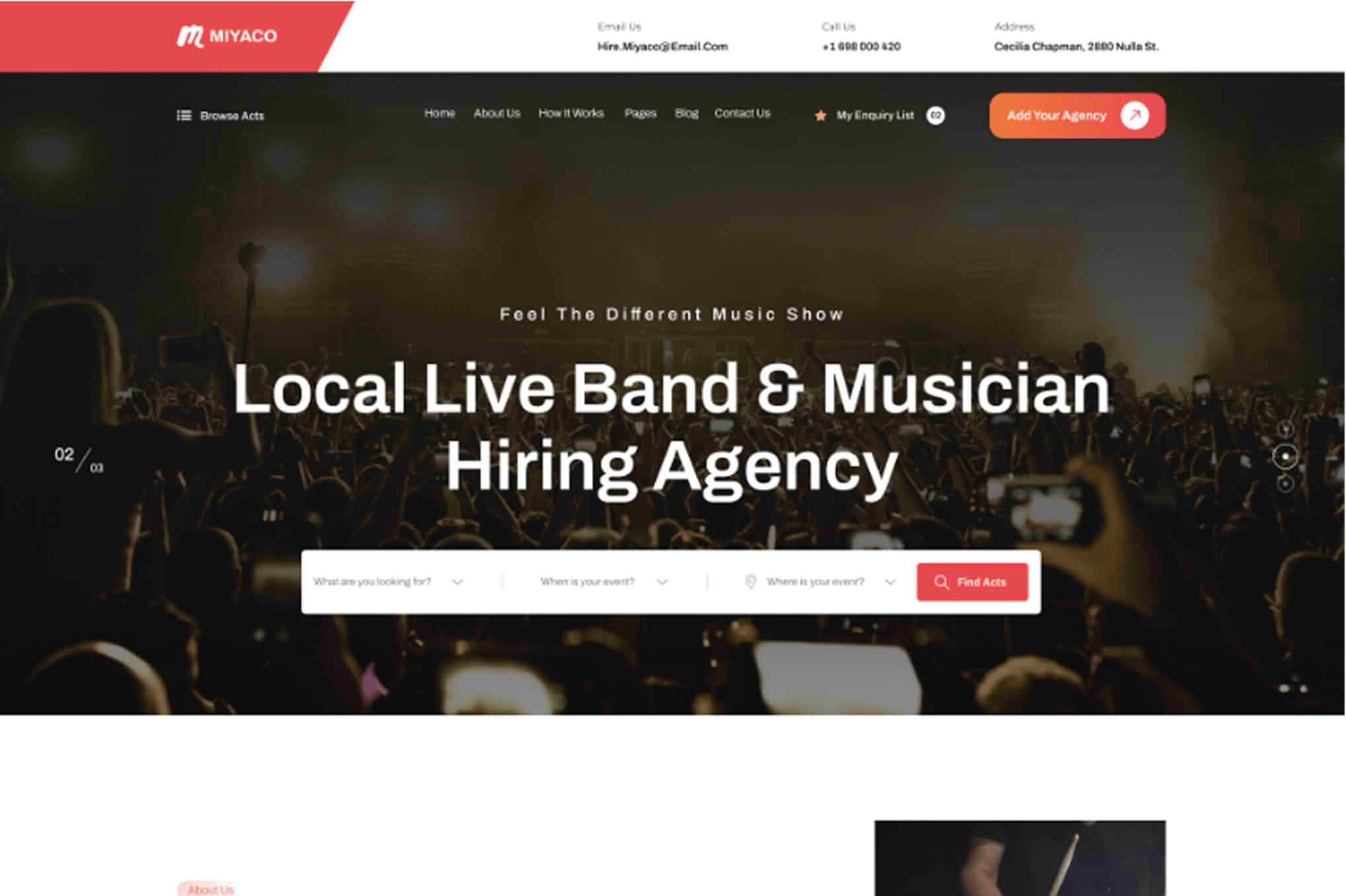 Miyaco - Music And Event WordPress Theme
