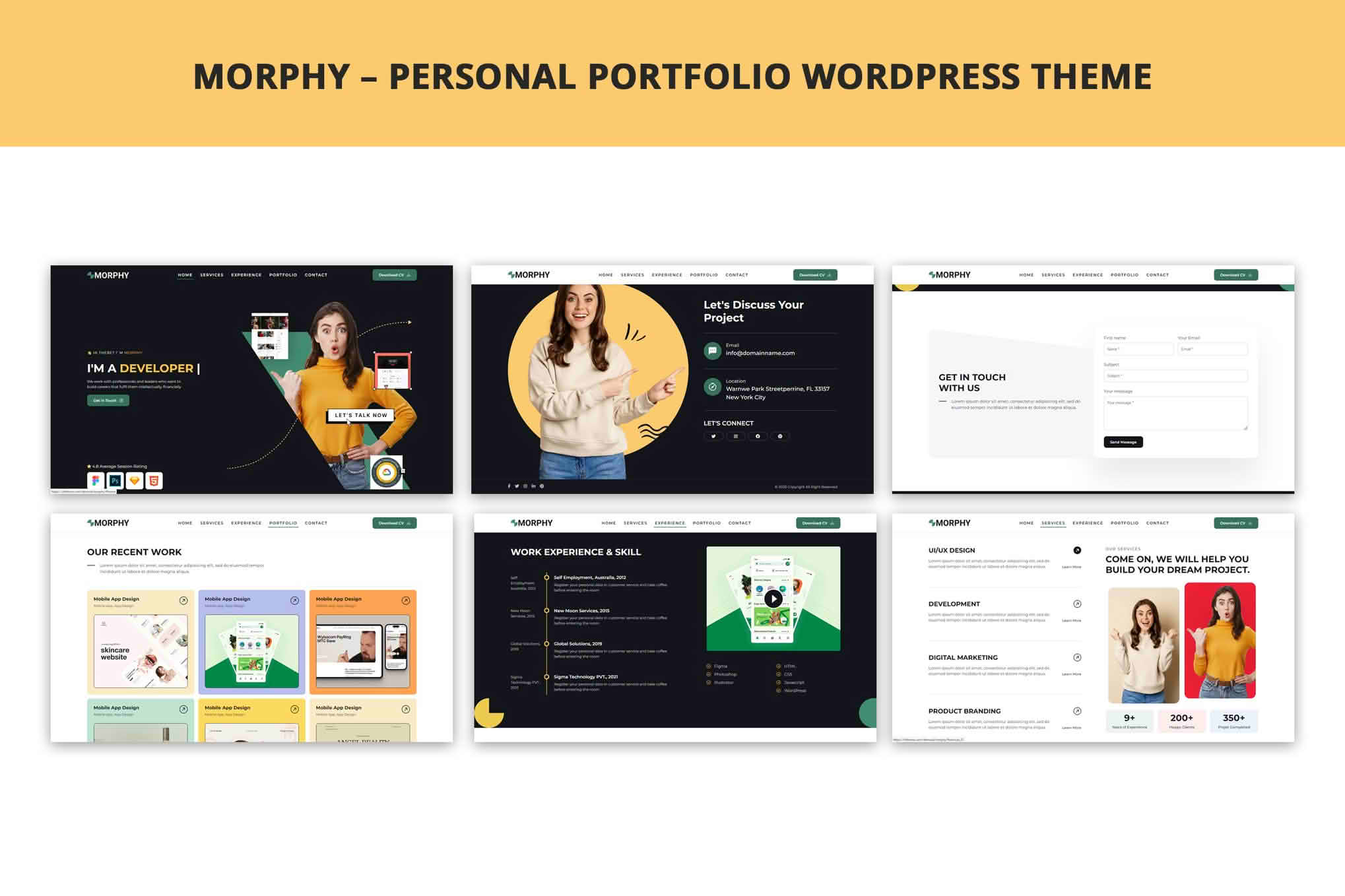 Download Morphy – Personal Portfolio WordPress Theme GPL WordPress Plugin
