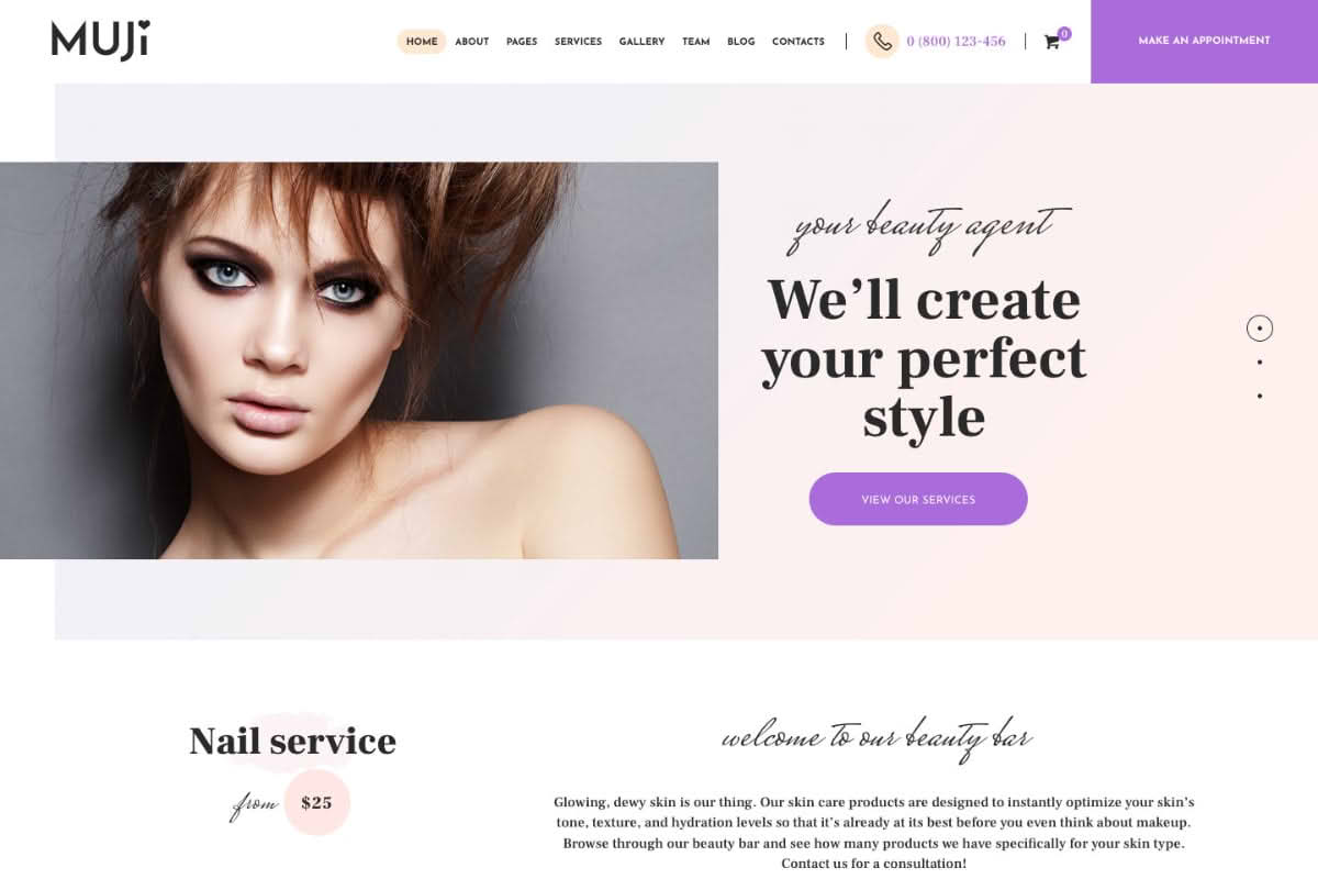 Download Muji | Beauty Shop & Spa Salon WordPress Theme GPL WordPress Plugin