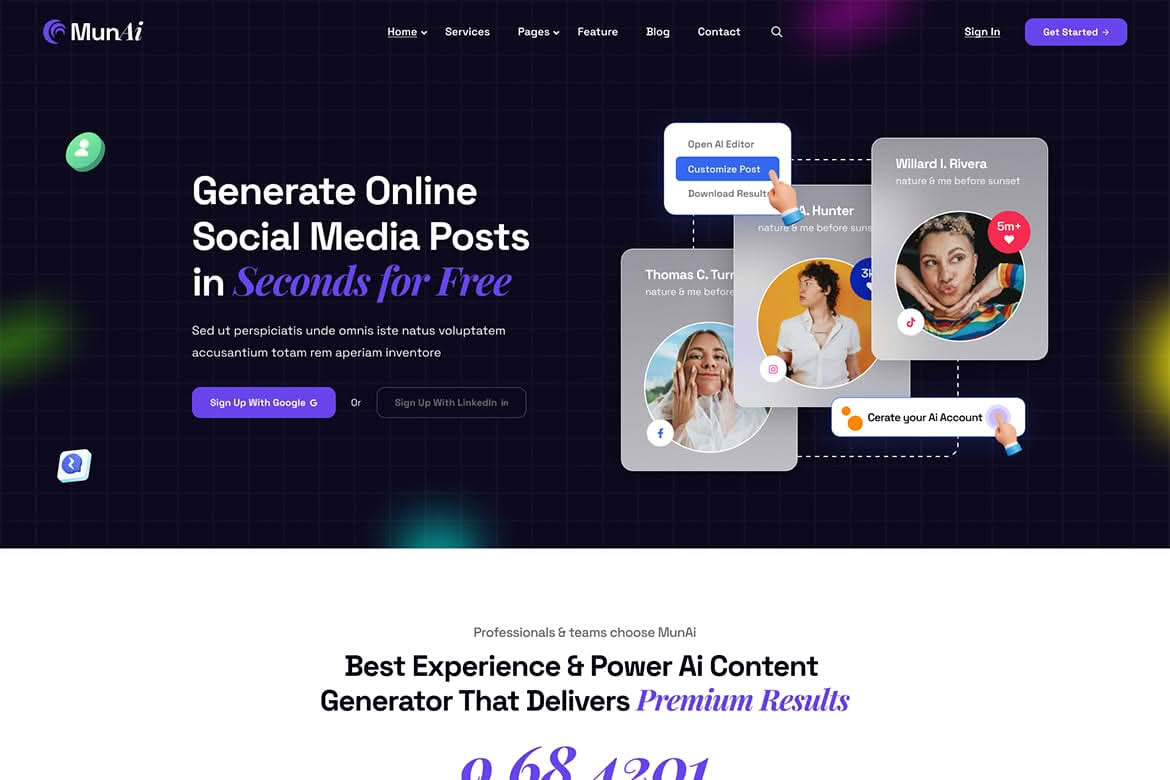 Download MunAi - AI Writer & Copywriting WordPress Theme GPL WordPress Plugin
