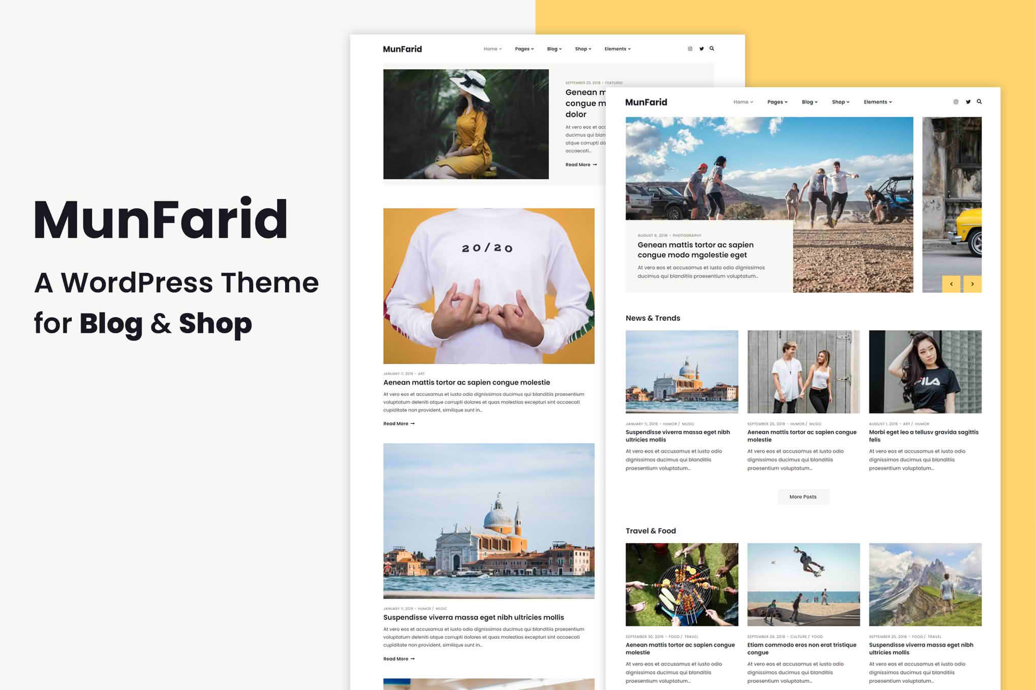 Download Munfarid - A WordPress Theme For Blog & Shop GPL WordPress Plugin