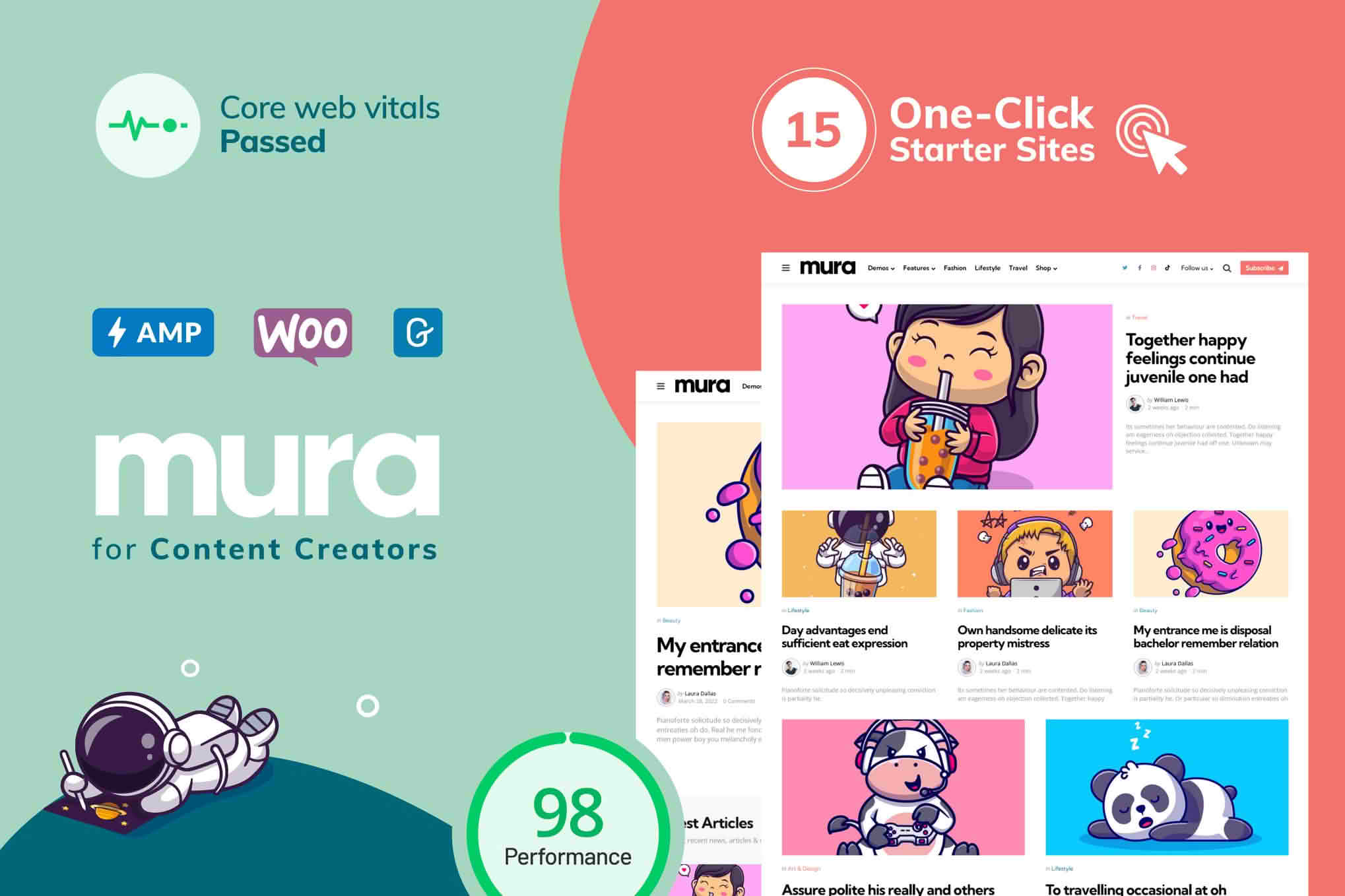 Mura - WordPress Theme for Content Creators