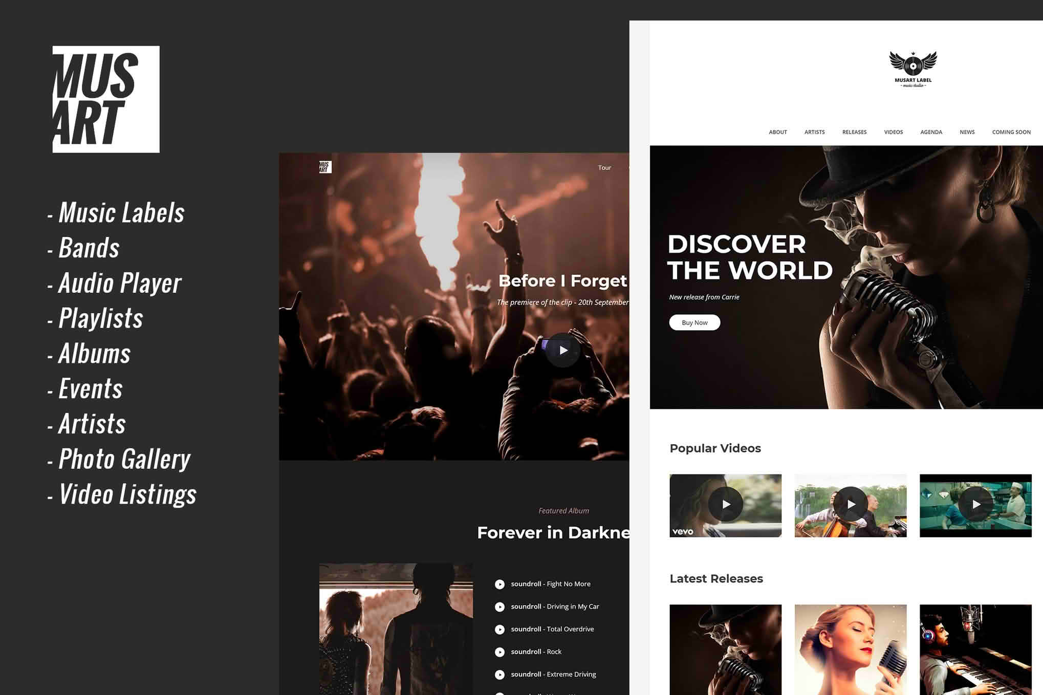 Download Musart - Music Label and Artists WordPress Theme GPL WordPress Plugin