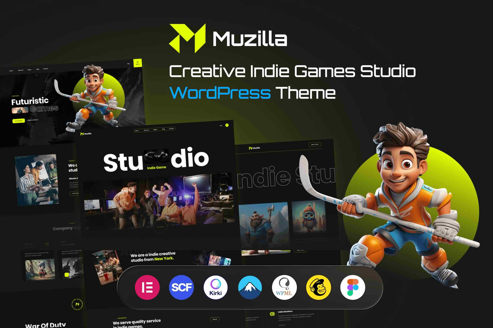 Muzilla - Creative Indie Game Studios WordPress Theme