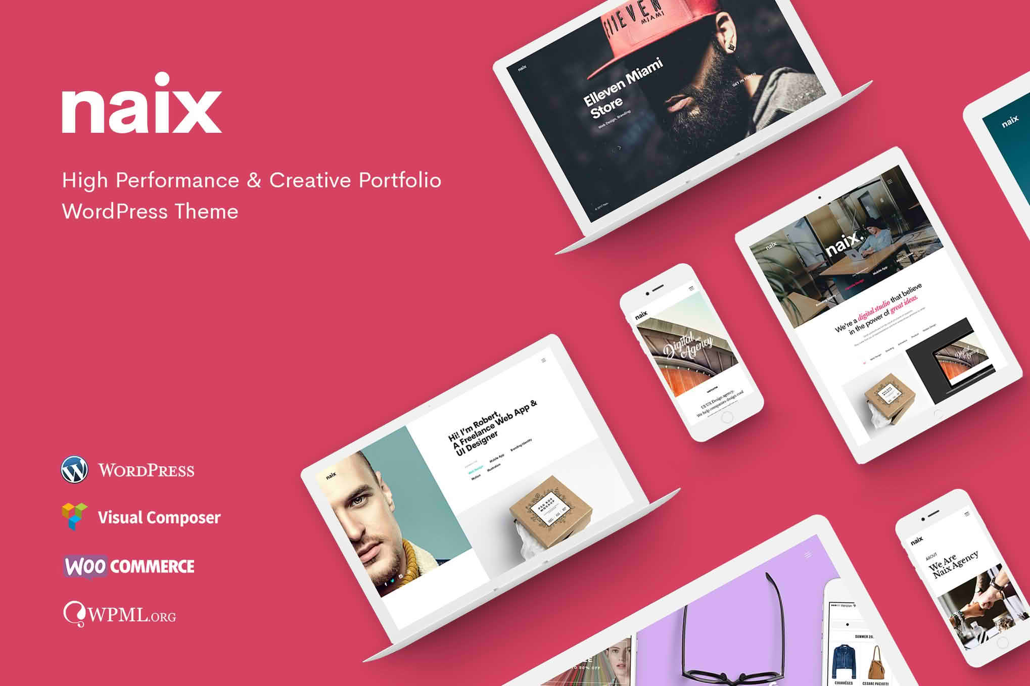 Download Naix - Creative & High Performance Portfolio WordPress Theme GPL WordPress Plugin