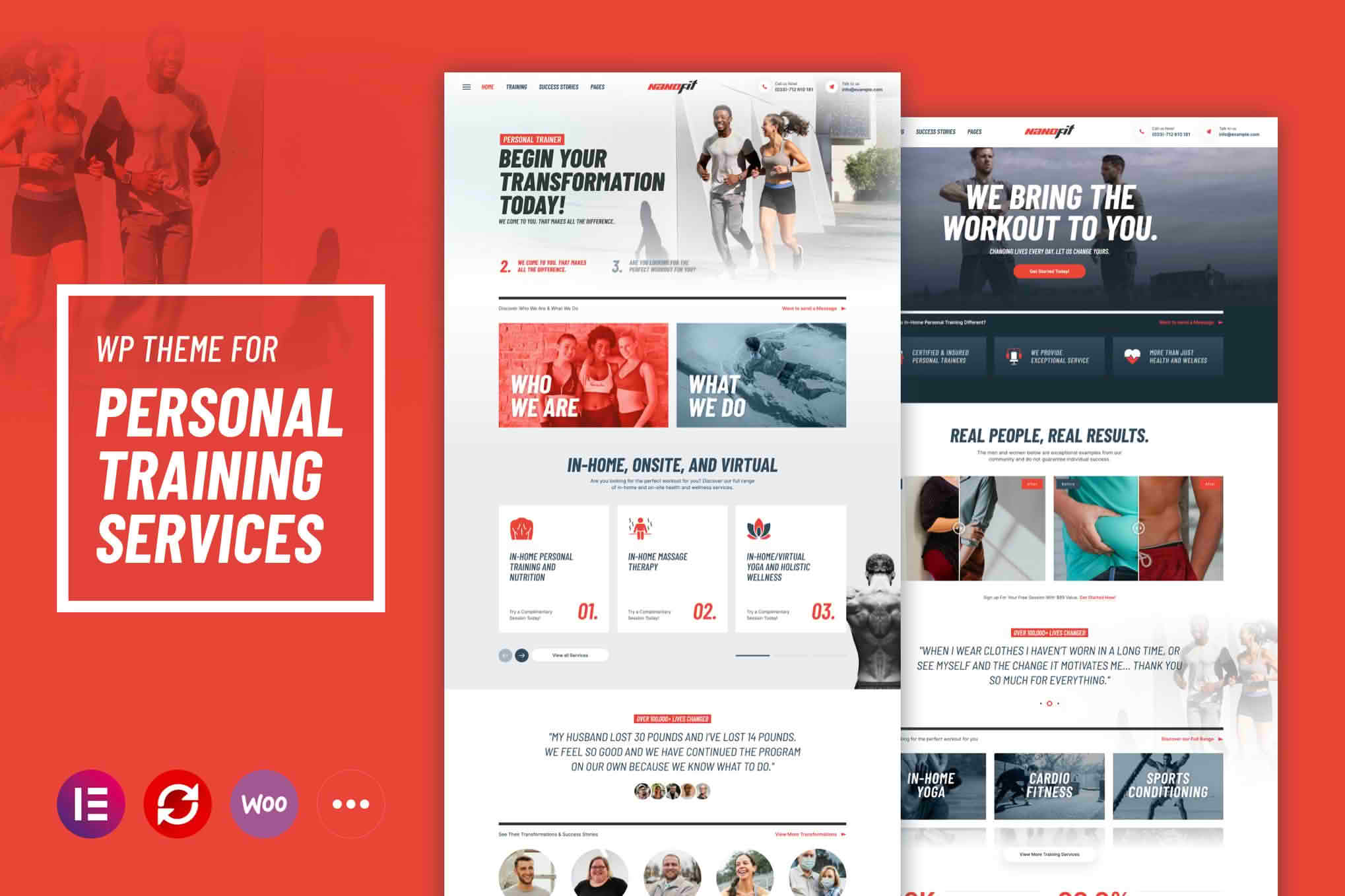 Download NanoFit - WP Theme for Personal Training Services GPL WordPress Plugin