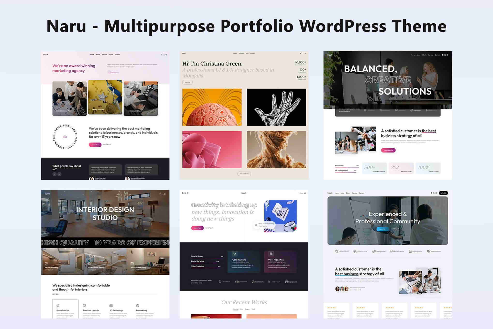 Download Naru - Multipurpose Portfolio WordPress Theme GPL WordPress Plugin